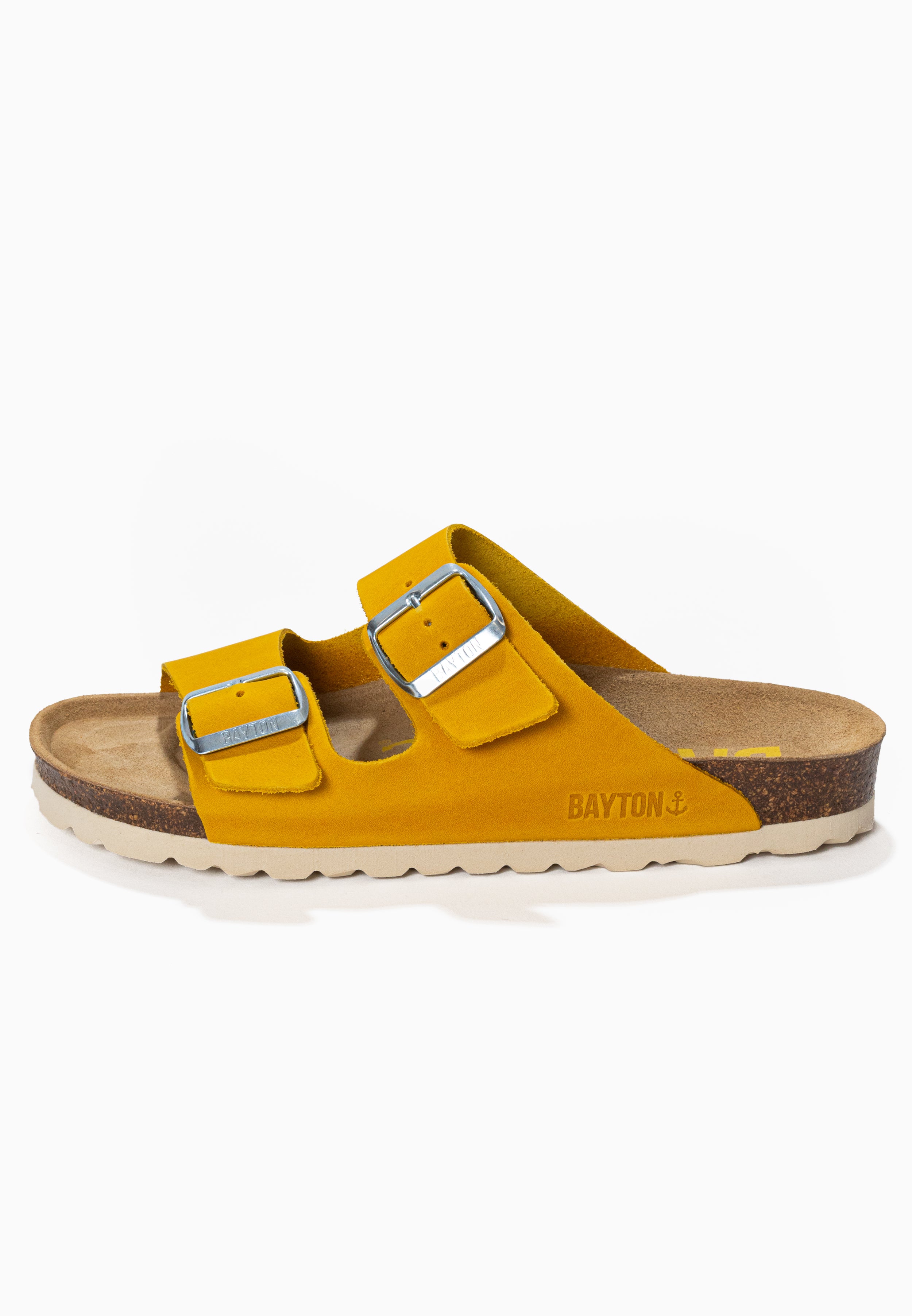 Atlas Yellow 2 Strap Sandals 100% Leather