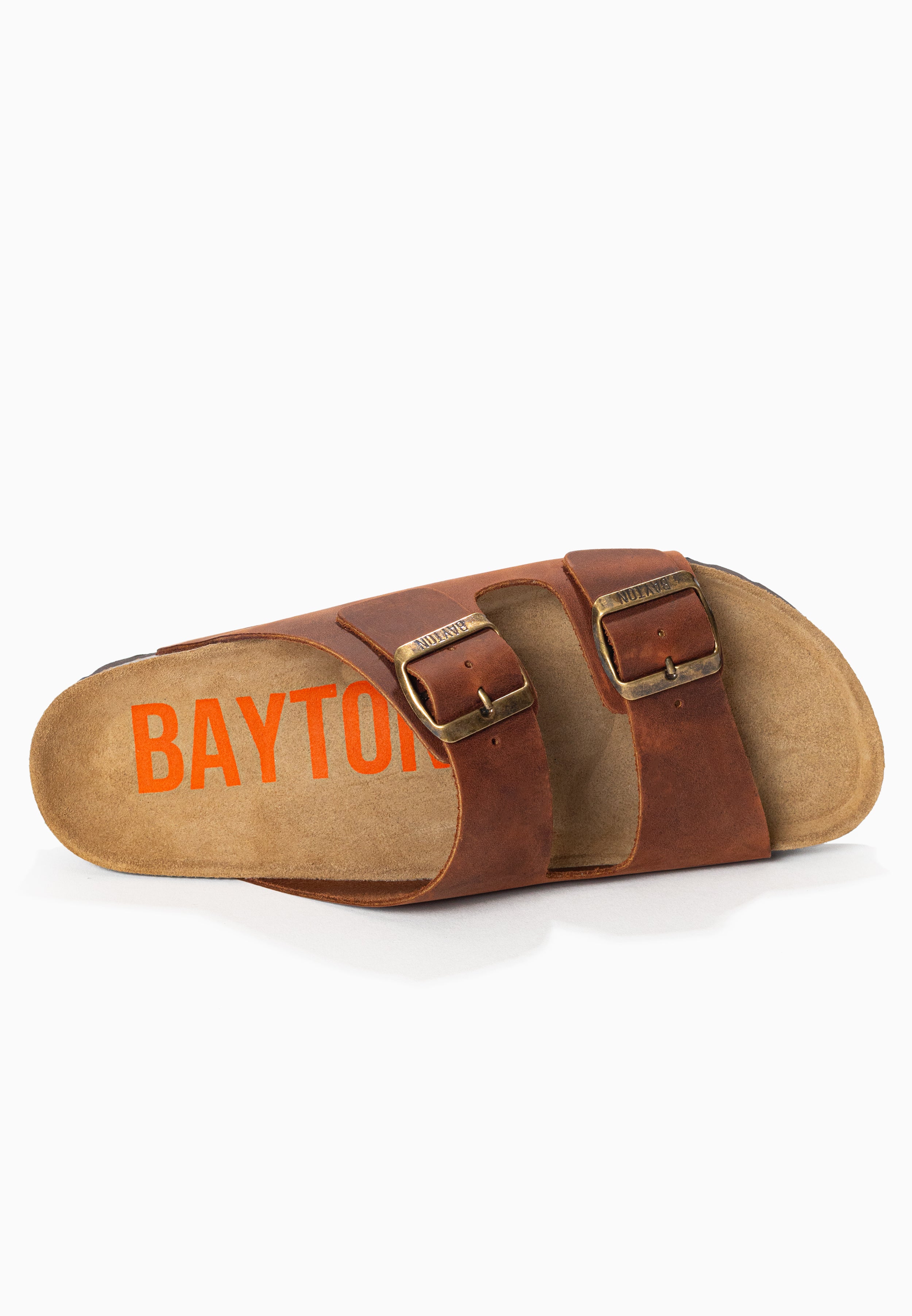 Atlas Brown 2 Strap Sandals 100% Leather