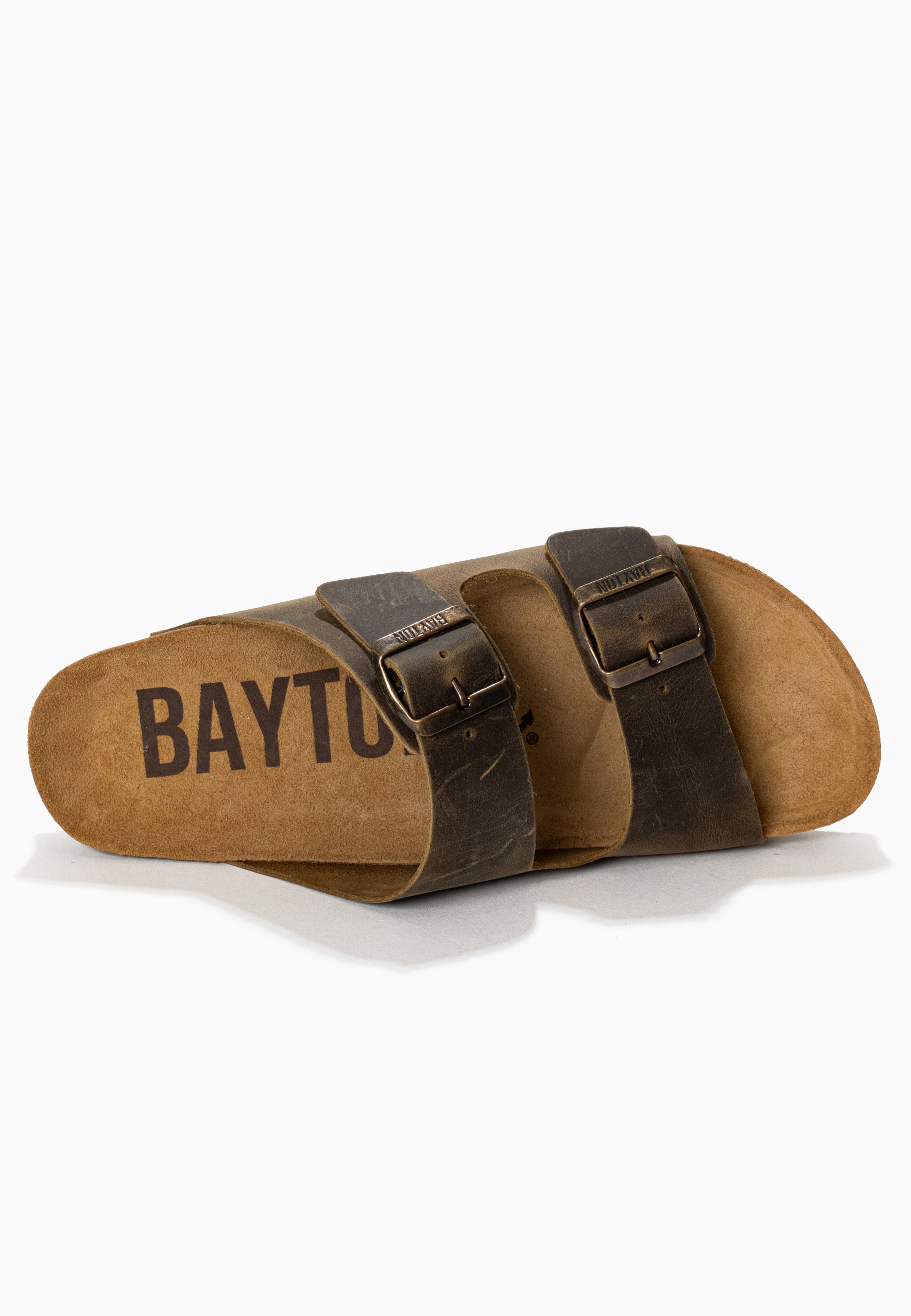 Atlas Brown 2 Strap Sandals 100% Leather