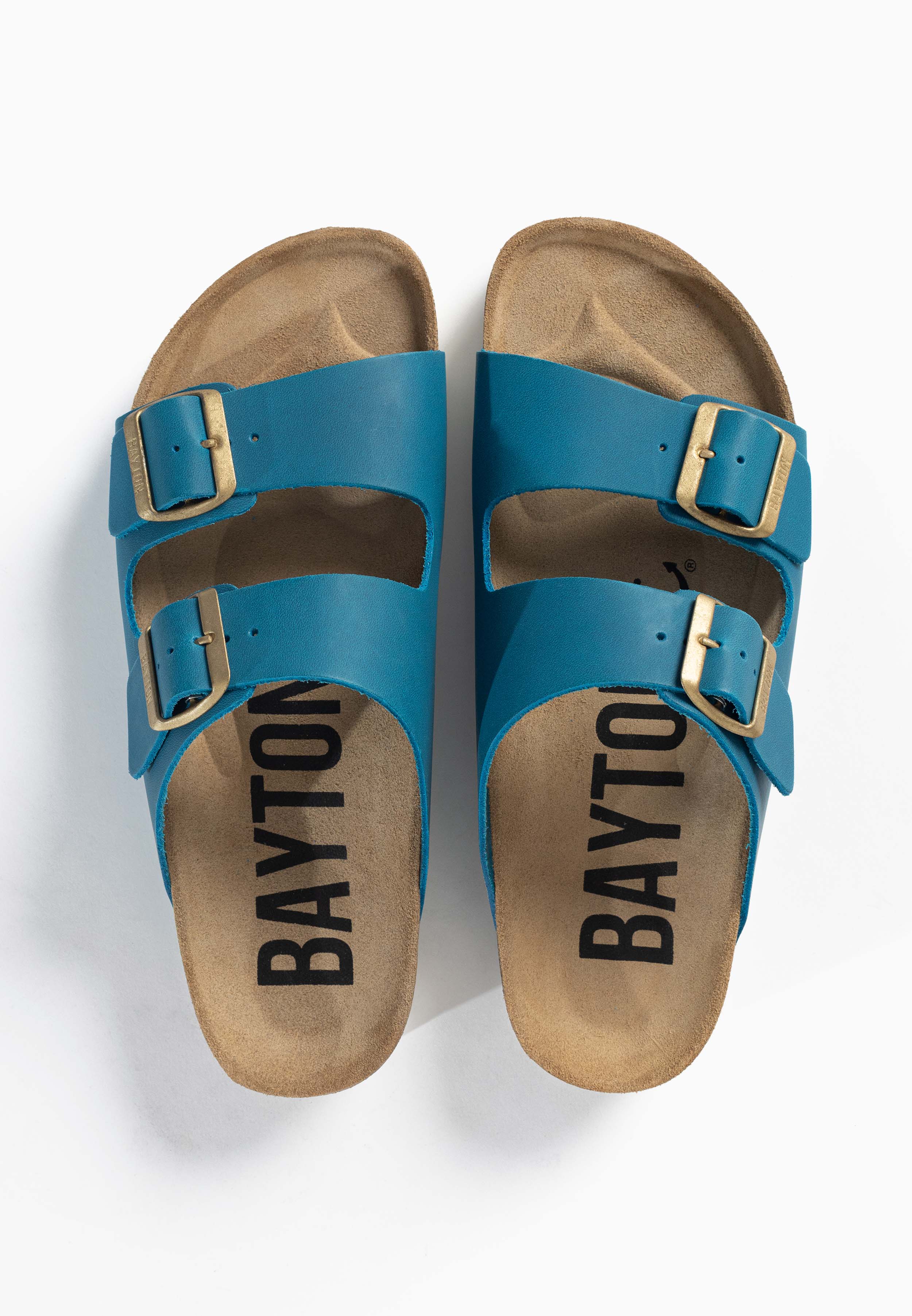 Atlas Blue 2 Strap Sandals 100% Leather