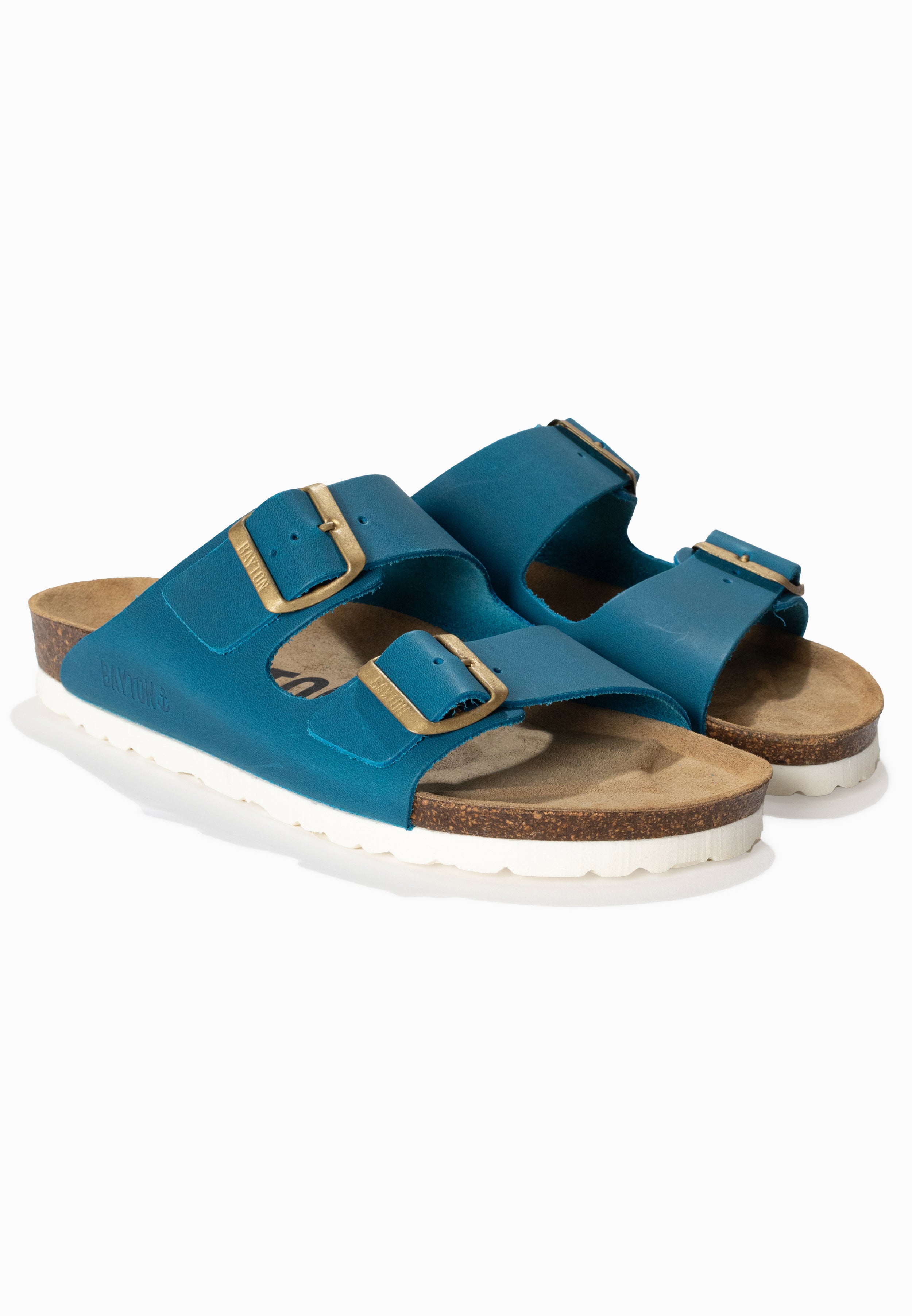 Atlas Blue 2 Strap Sandals 100% Leather