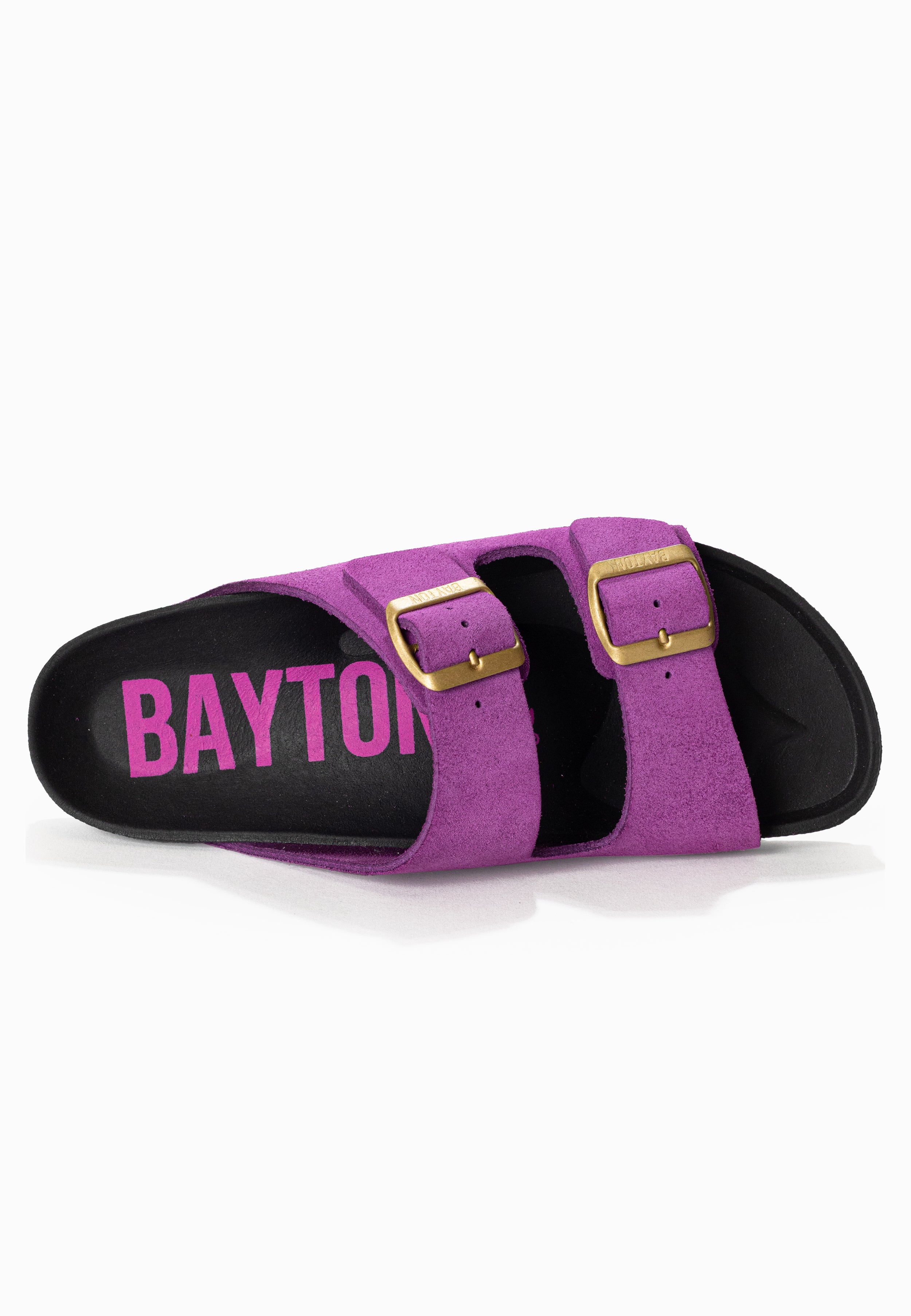 Atlas Violet Suede Leather 2 Strap Sandals