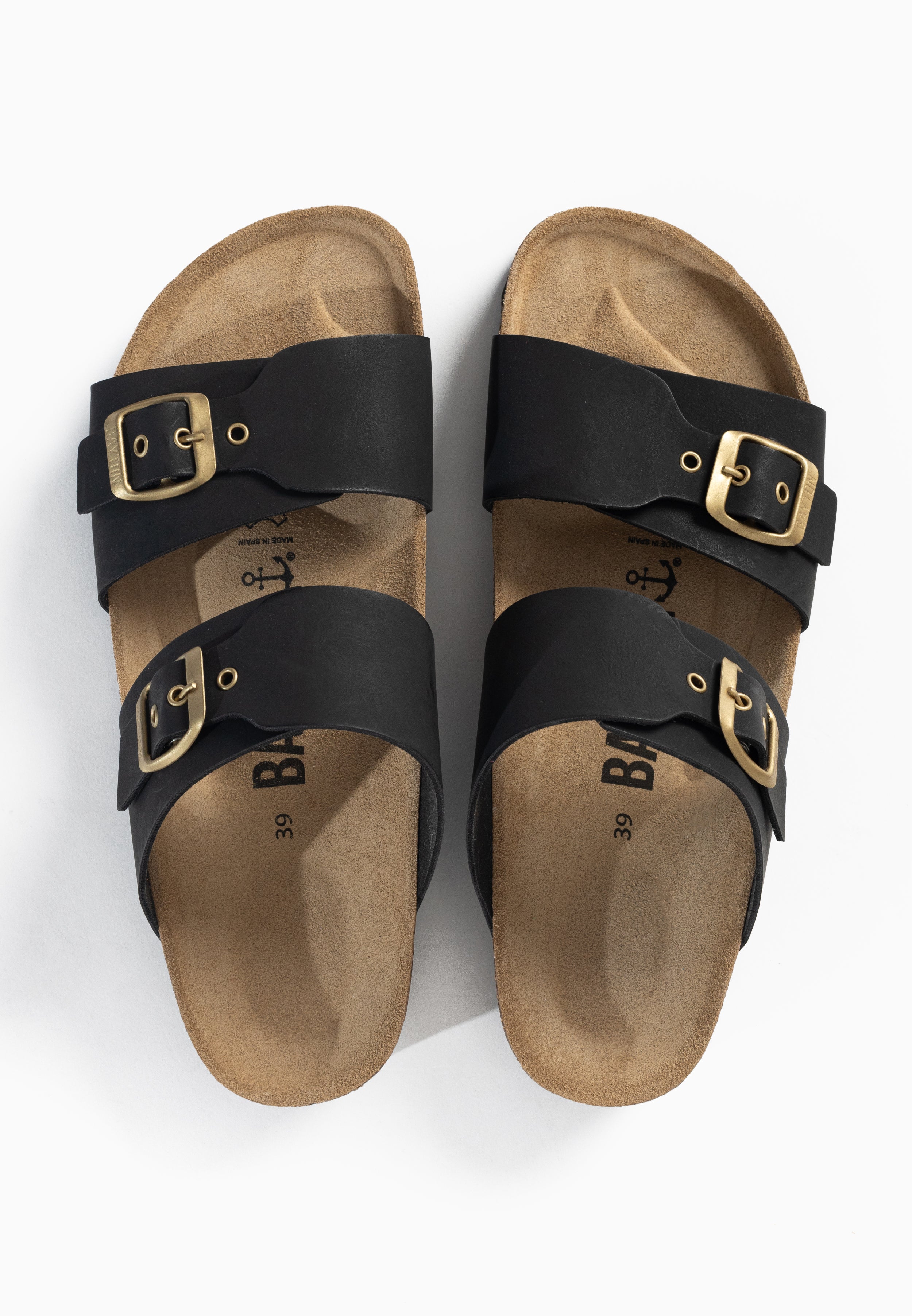 Shiba Black 2 Strap Sandals