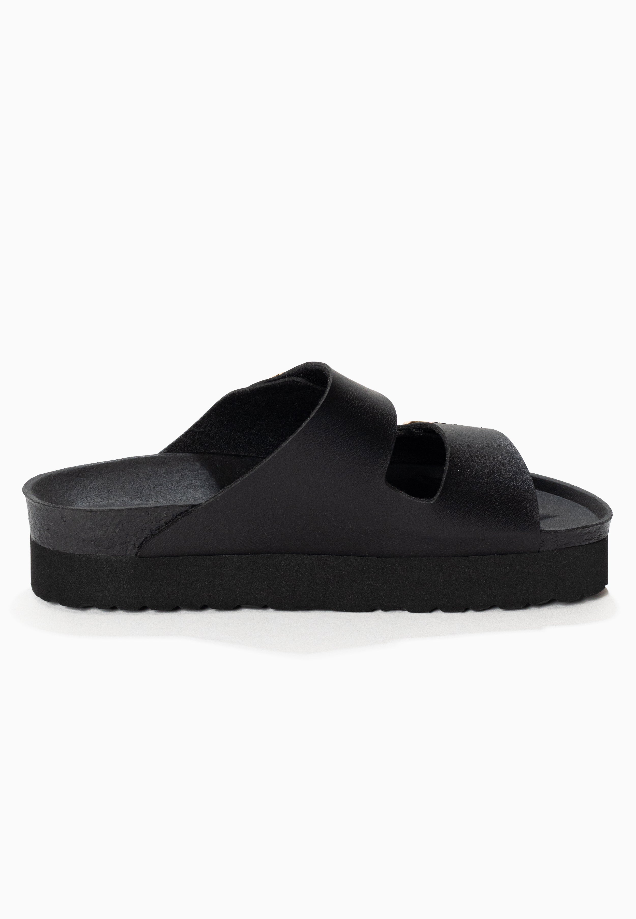 Jalon Black Platform Sandals