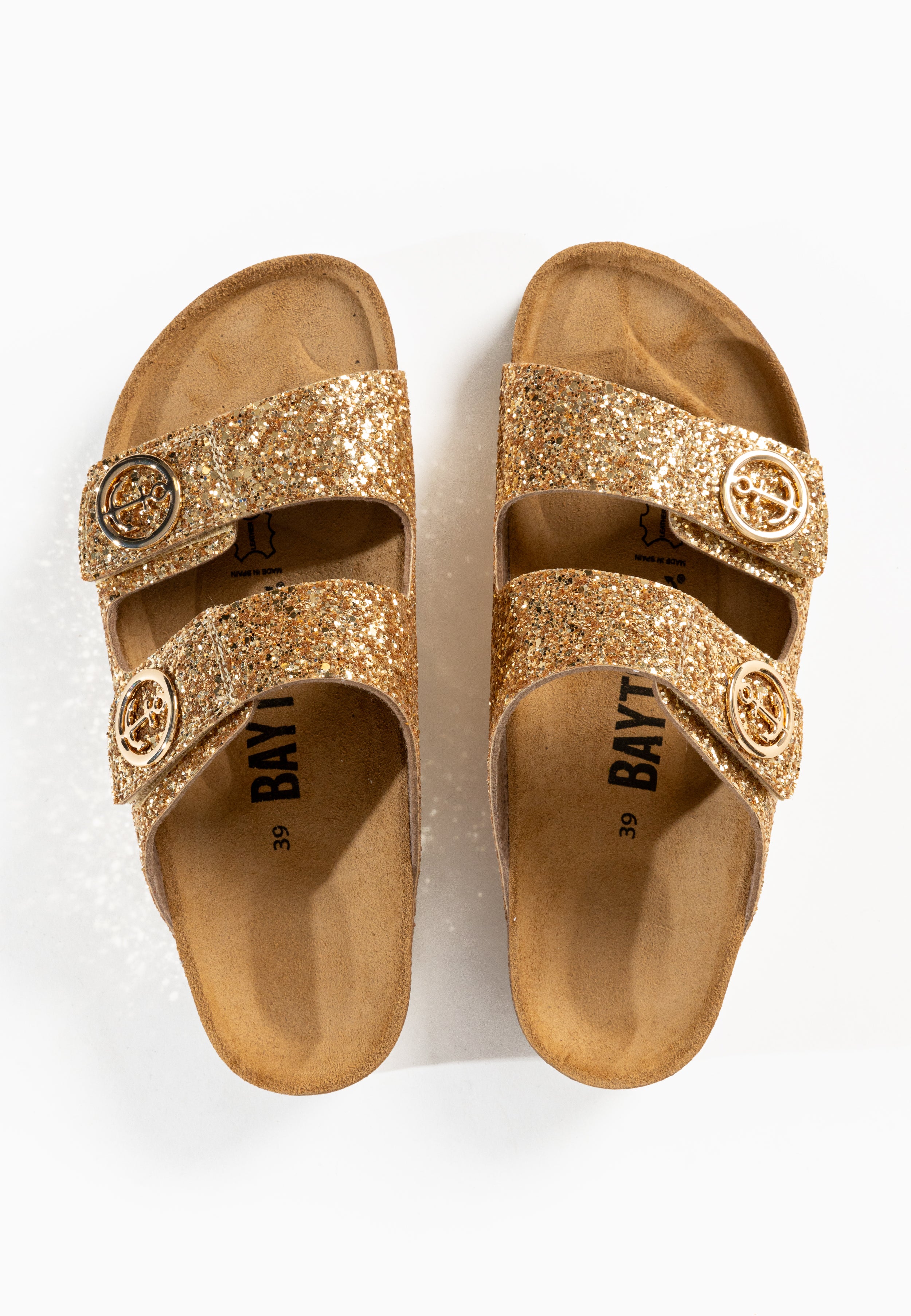 Sandalias Anatol Gold con purpurina