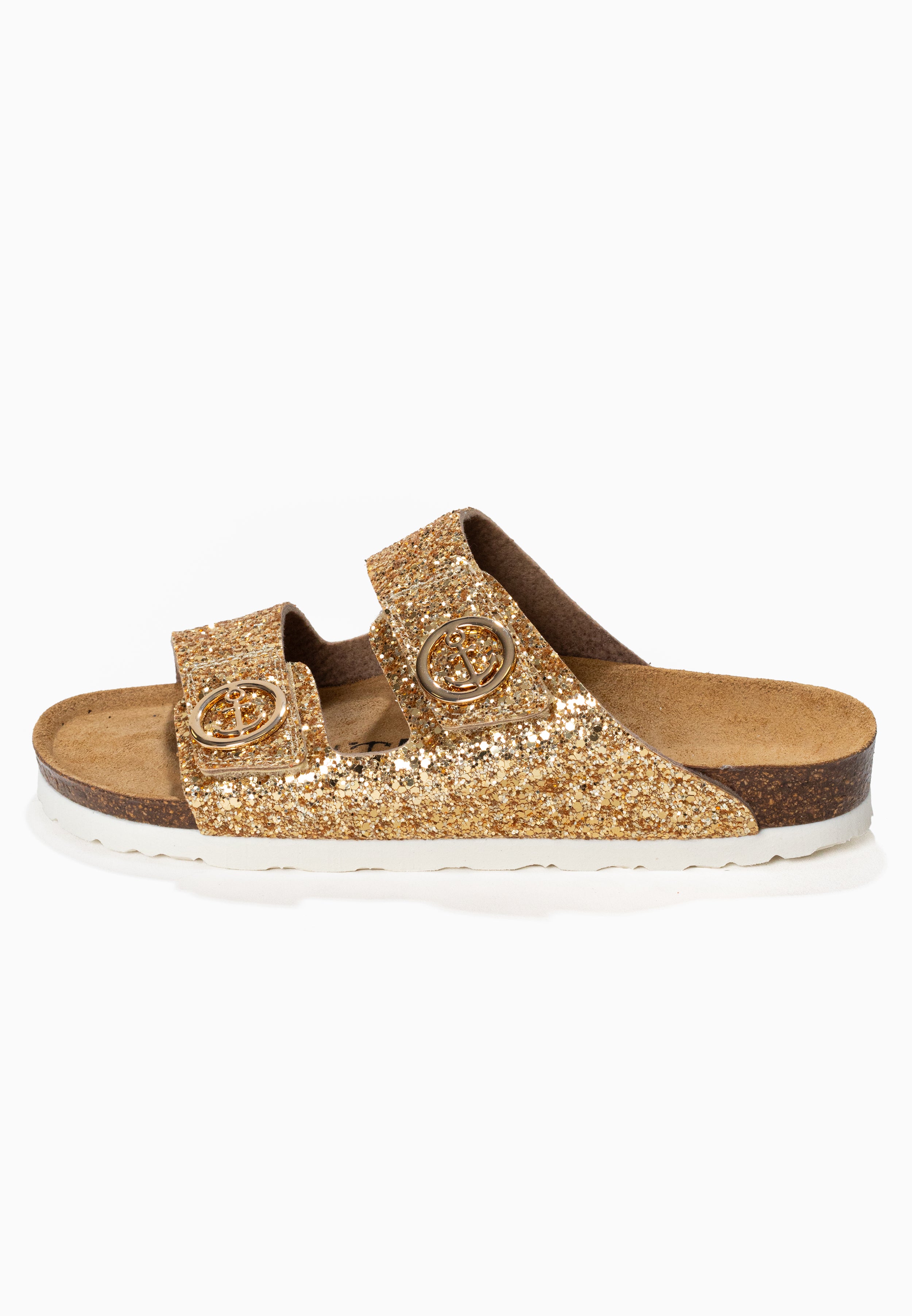 Sandalias Anatol Gold con purpurina