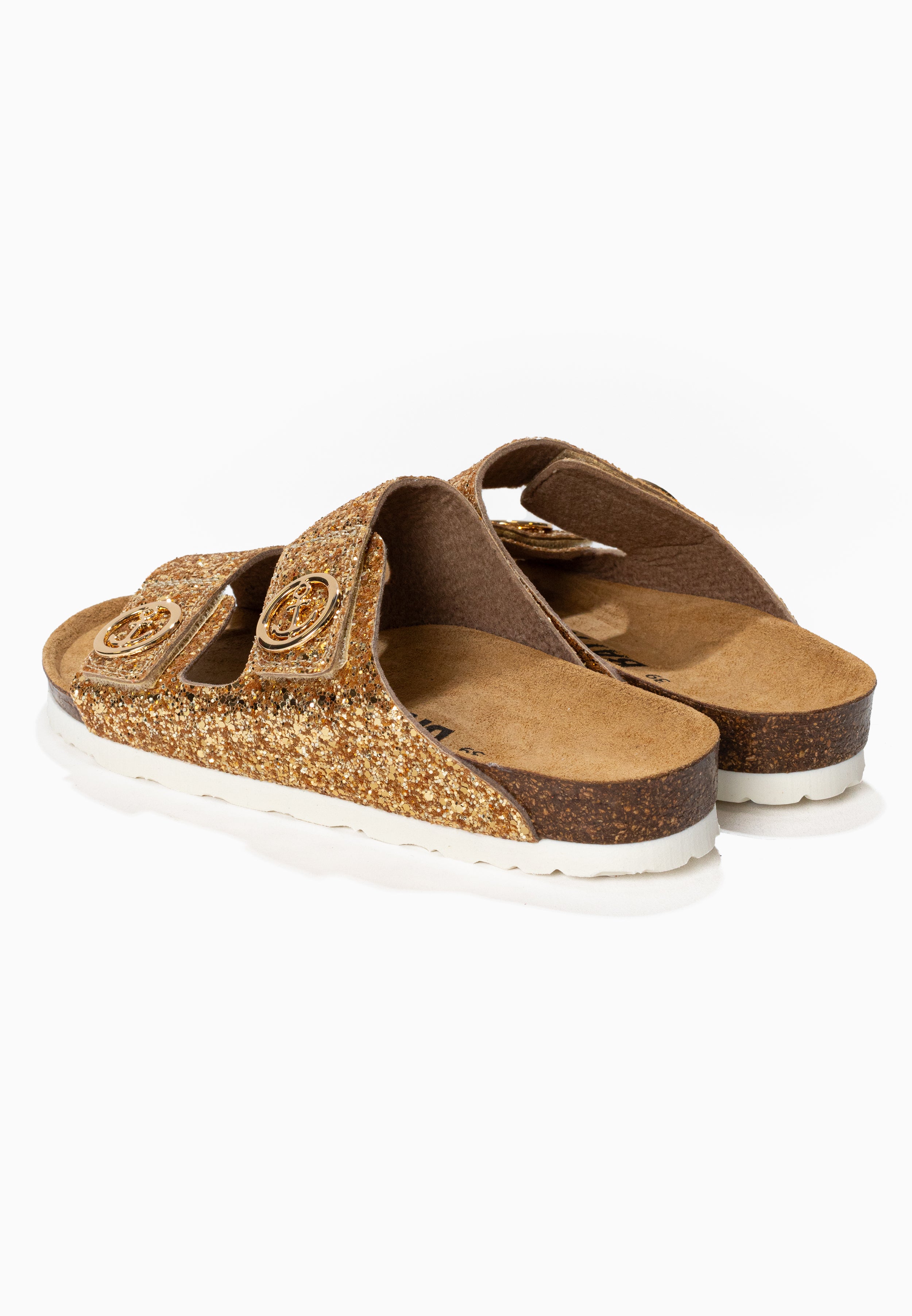 Sandalias Anatol Gold con purpurina