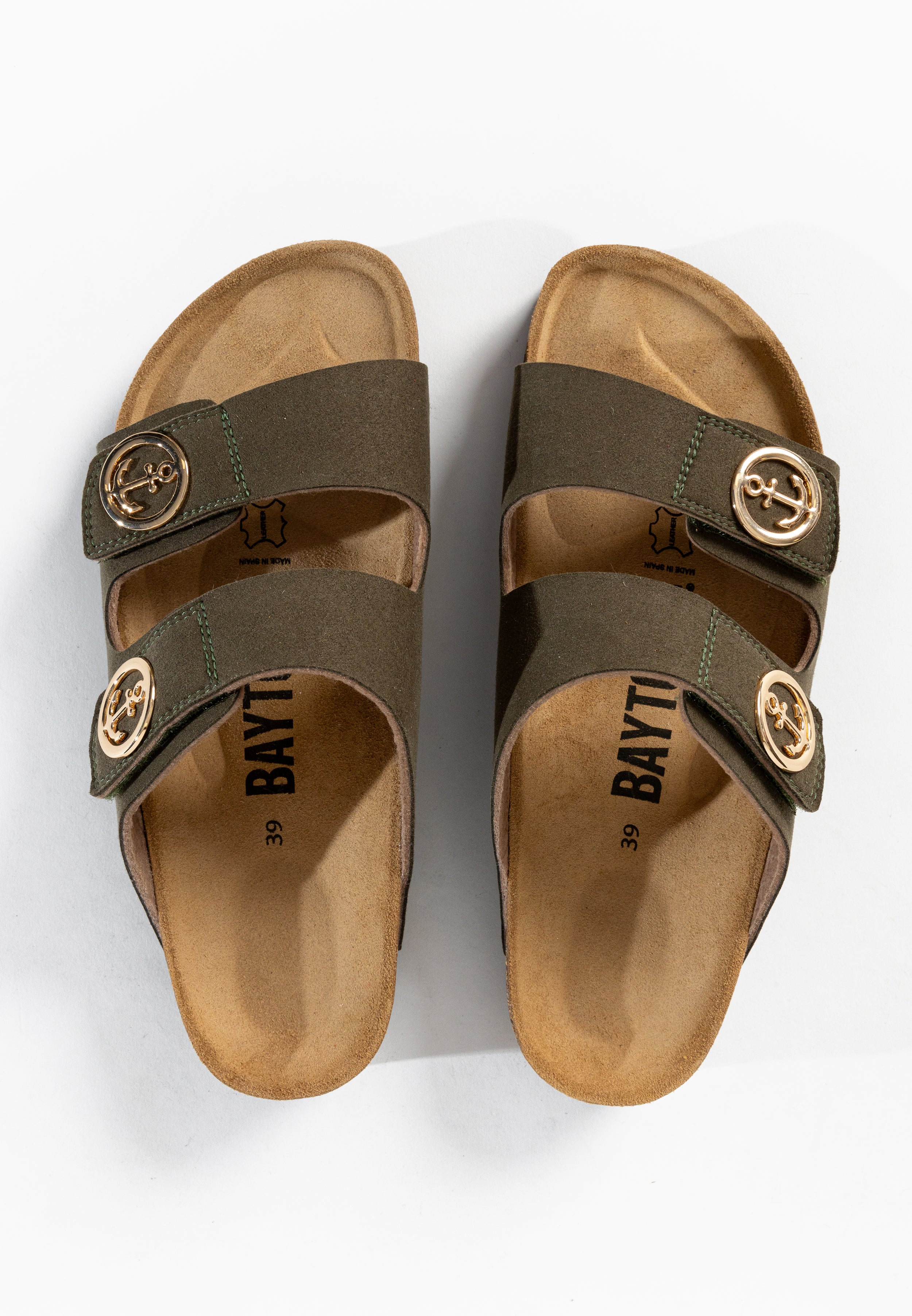 Anatol Khaki 2 Strap Sandals