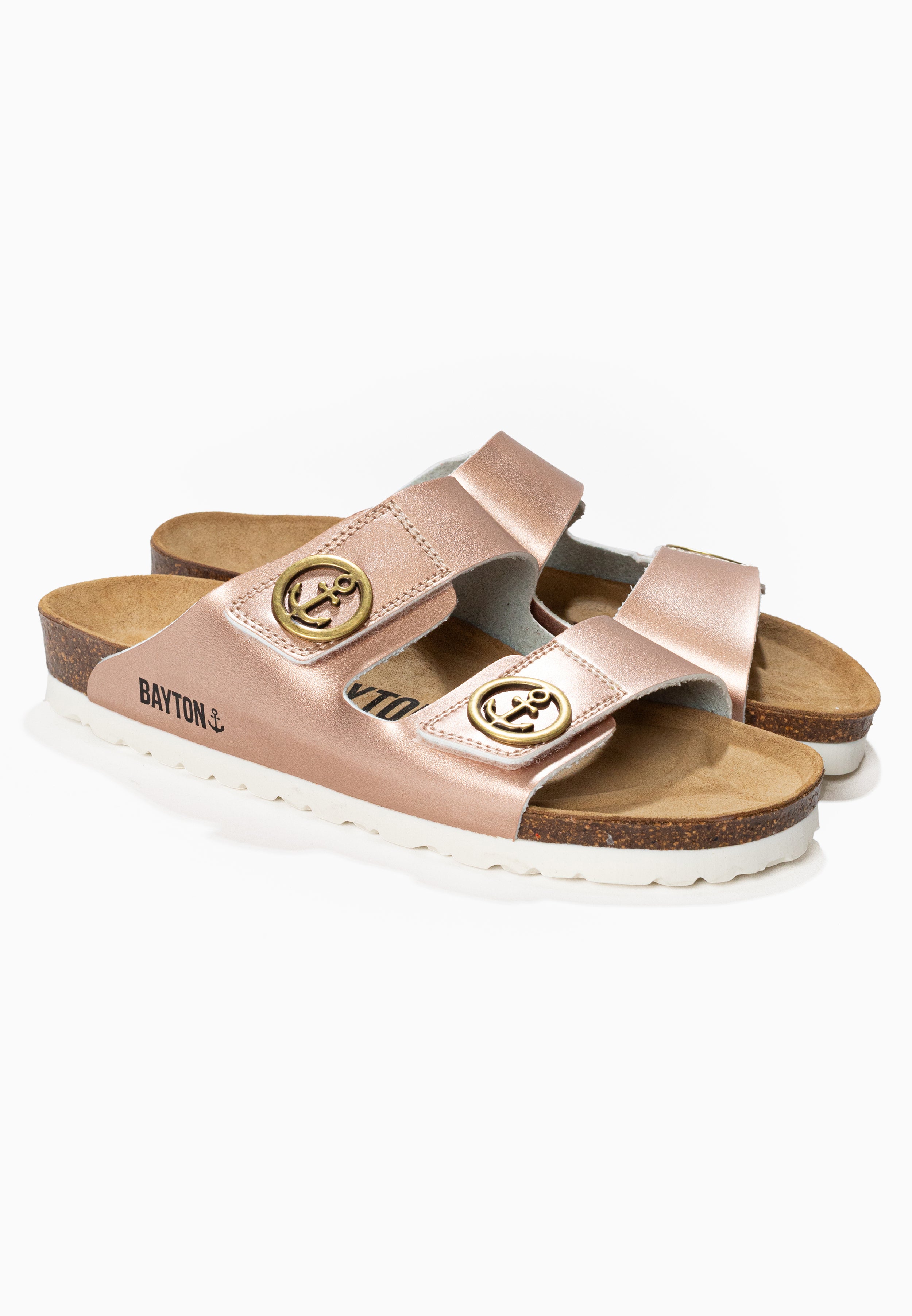 Anatol Rose Gold 2 Strap Sandals