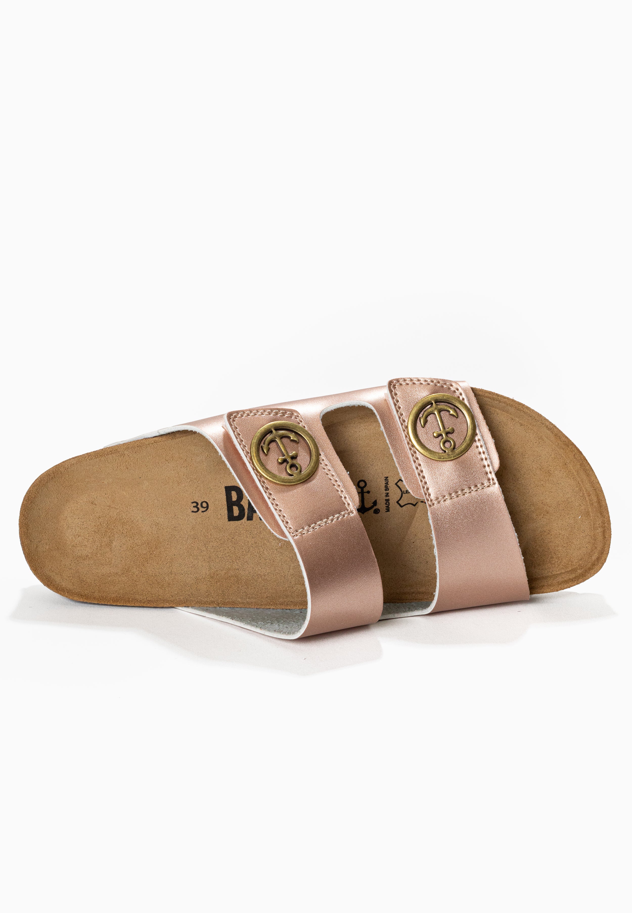 Anatol Rose Gold 2 Strap Sandals