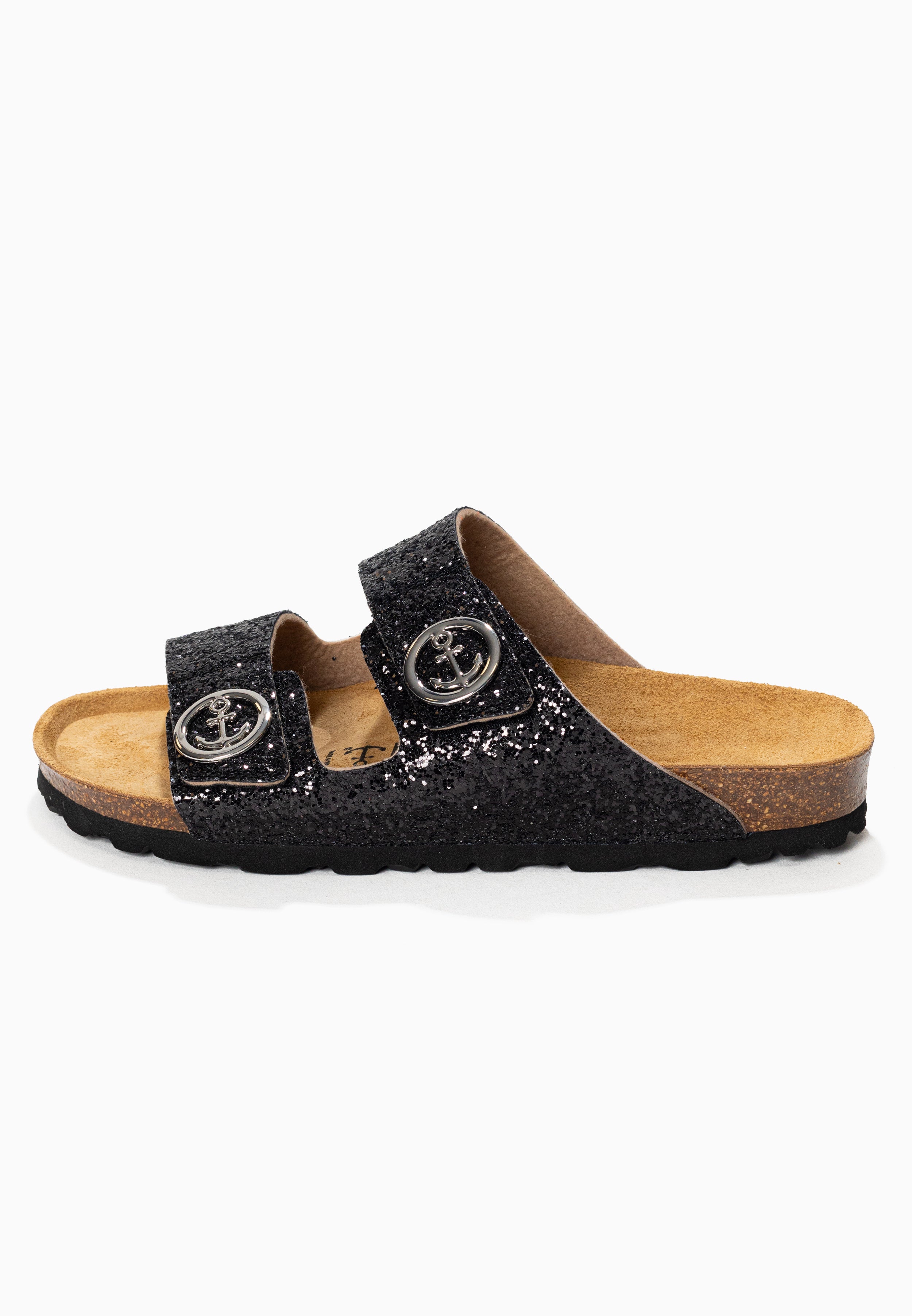 Black Anatol 2 Straps Glitter Sandals