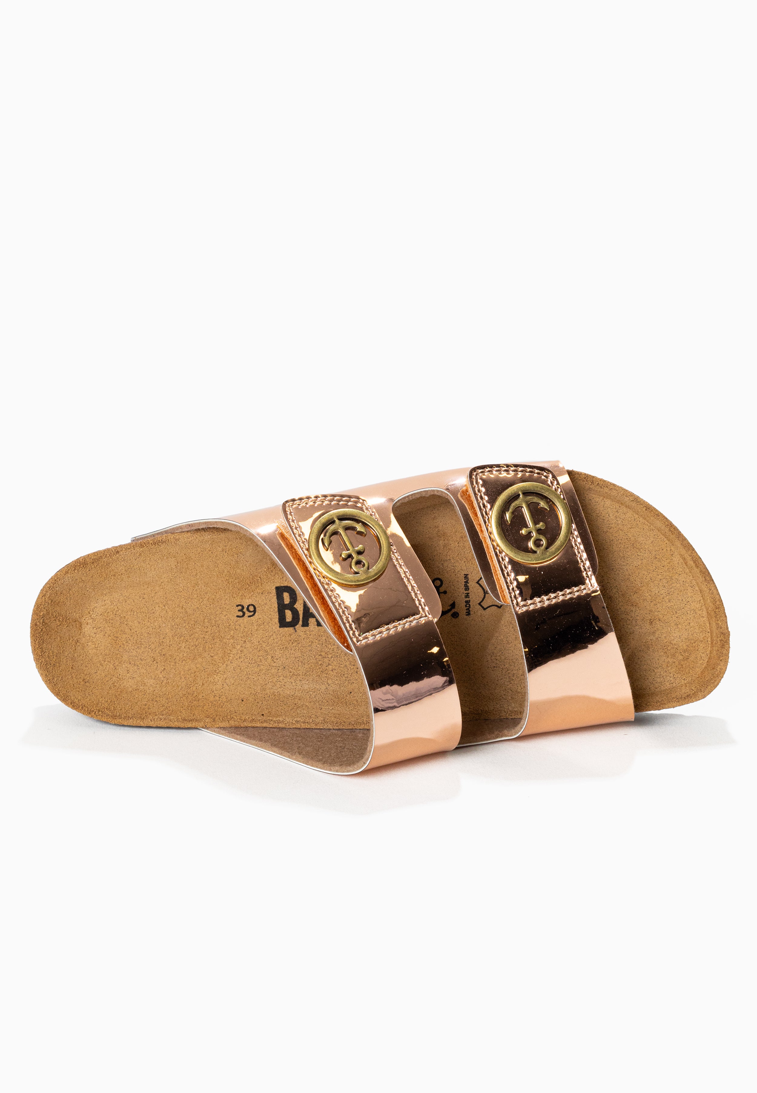 Anatol Rose Gold 2 Strap Sandals