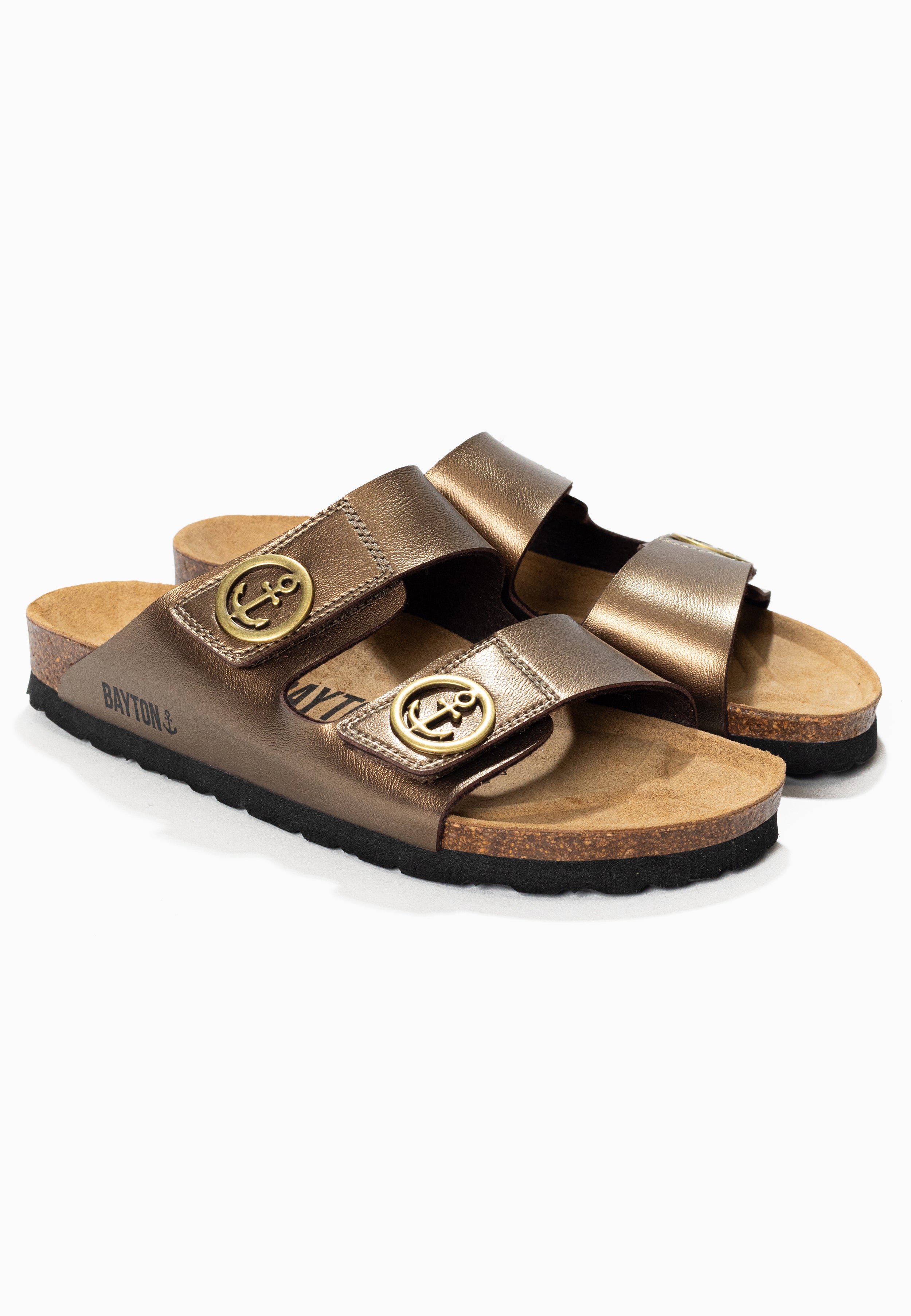 Anatol Bronze 2 Strap Sandals