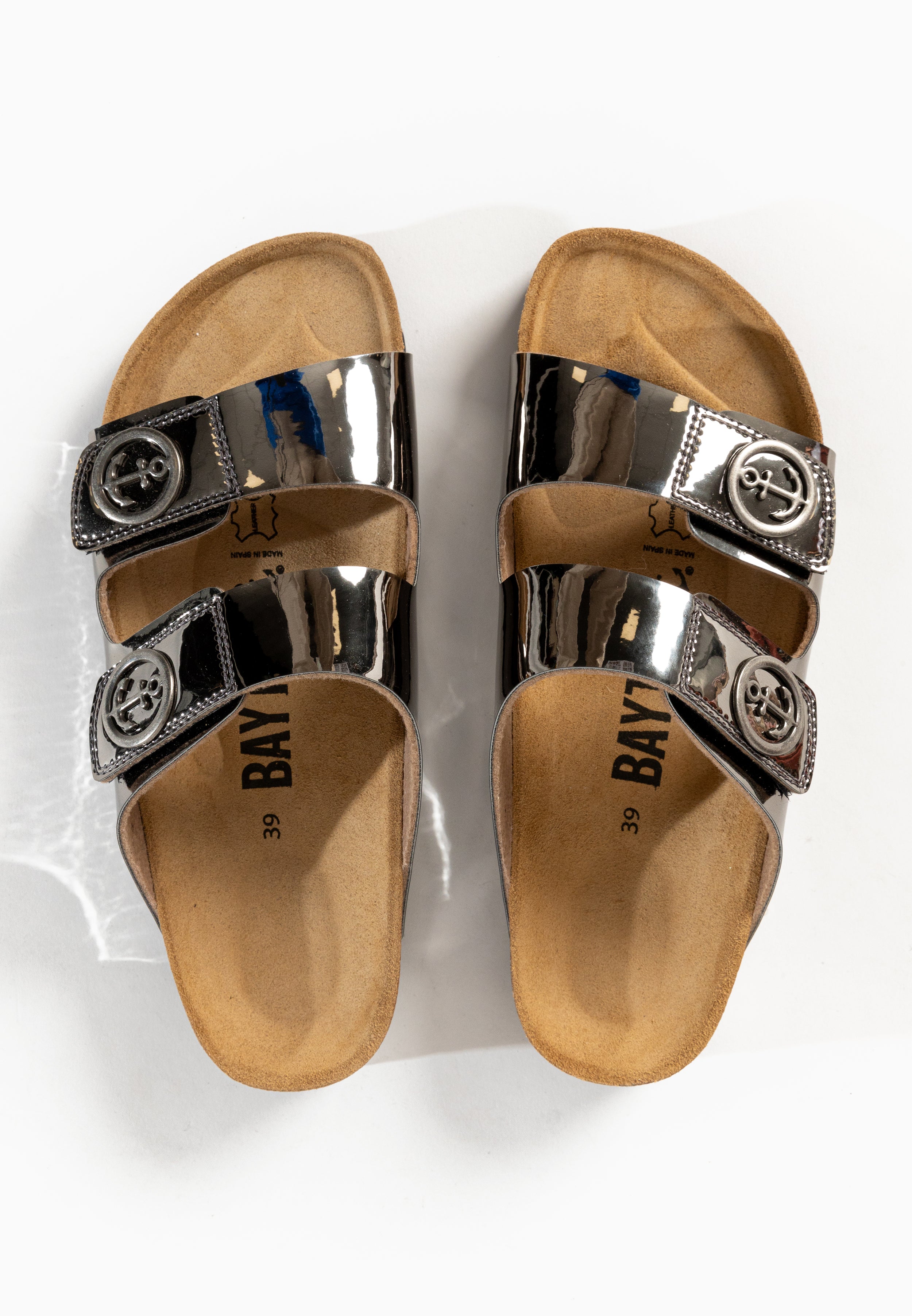 Dark Silver Anatol 2 Straps Sandals