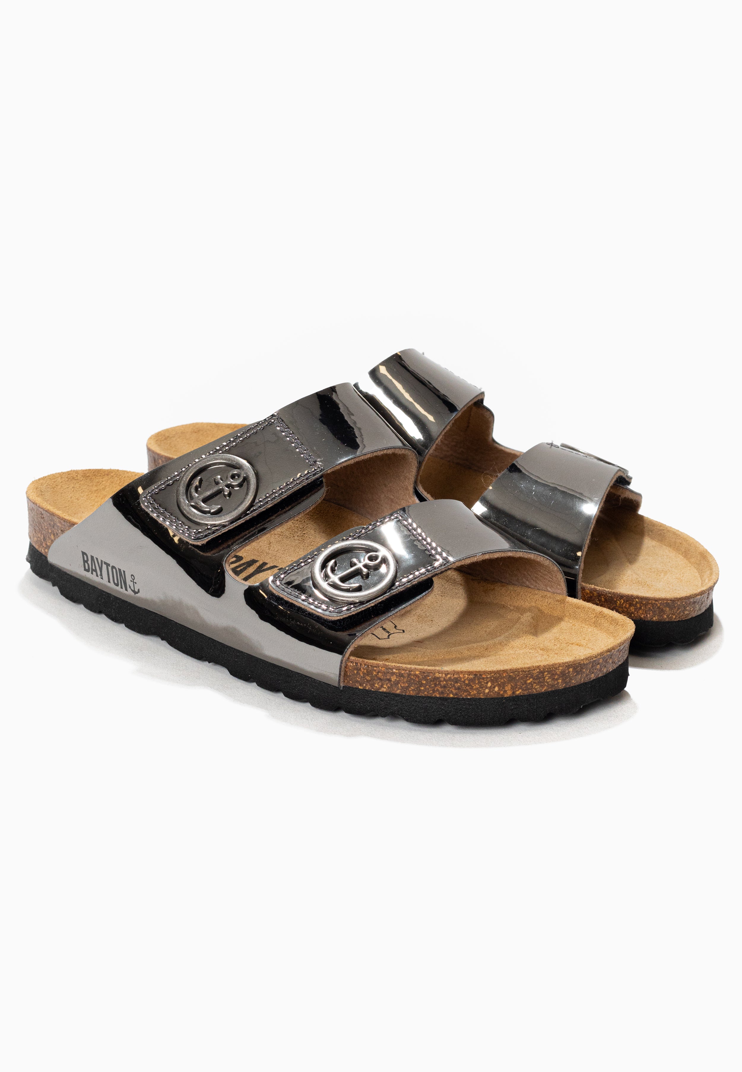 Dark Silver Anatol 2 Straps Sandals