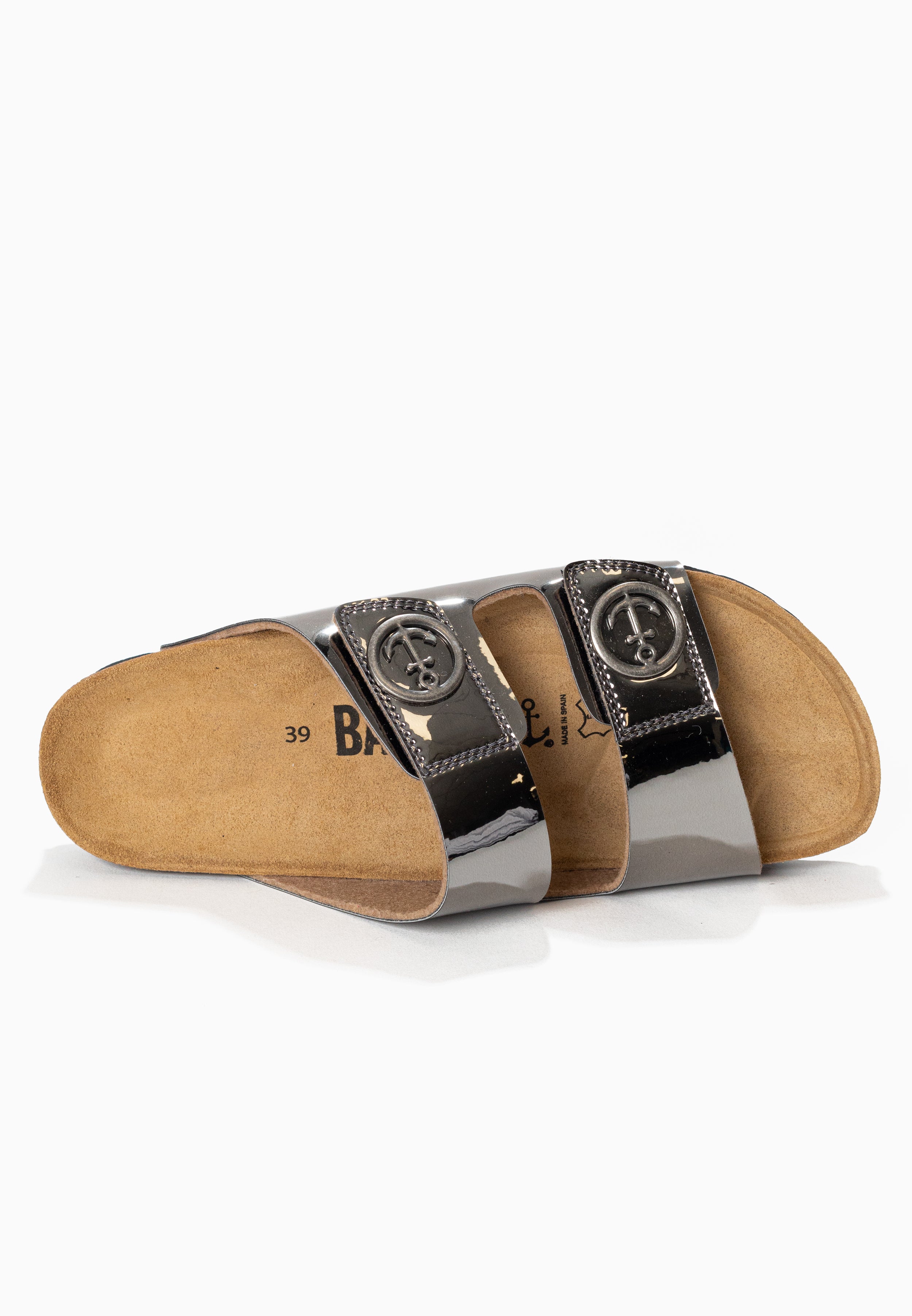 Dark Silver Anatol 2 Straps Sandals