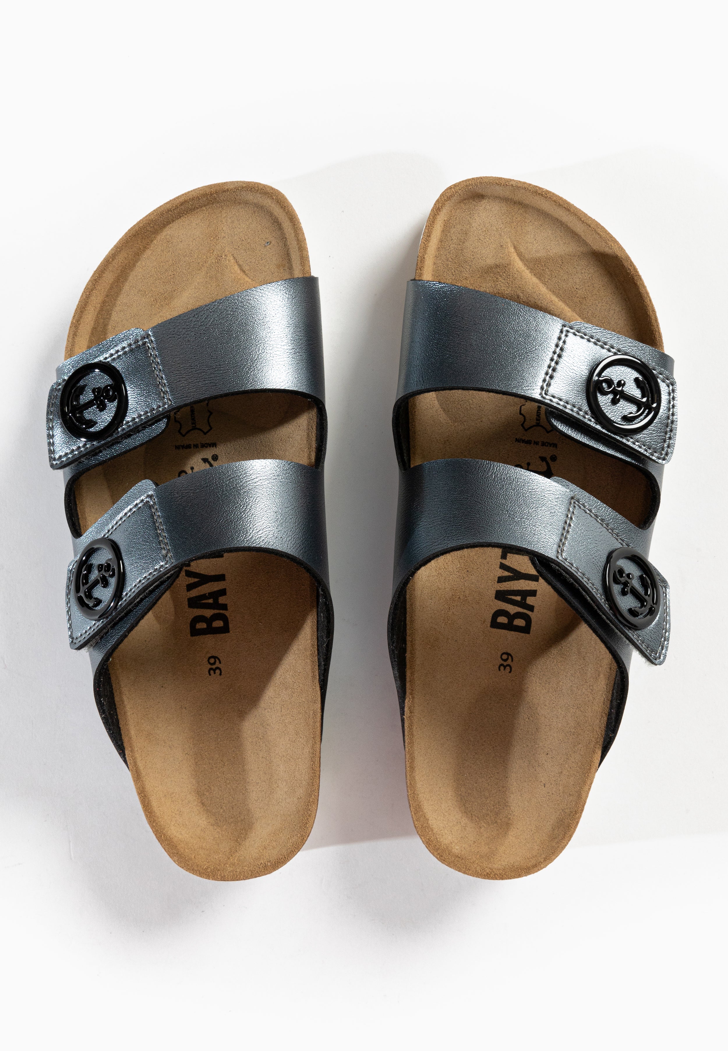 Anatol Pewter 2 Straps Sandals