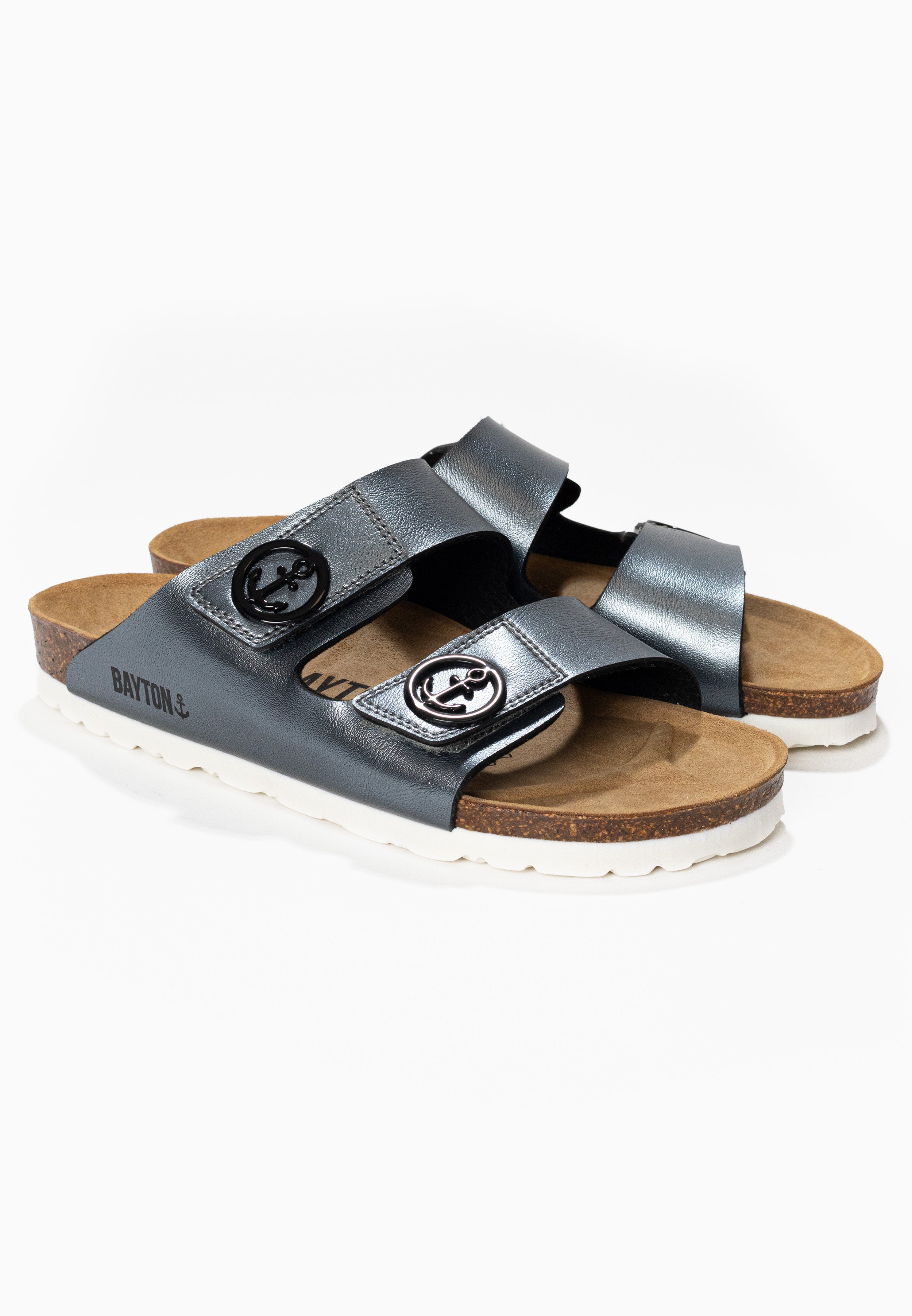 Anatol Pewter 2 Straps Sandals