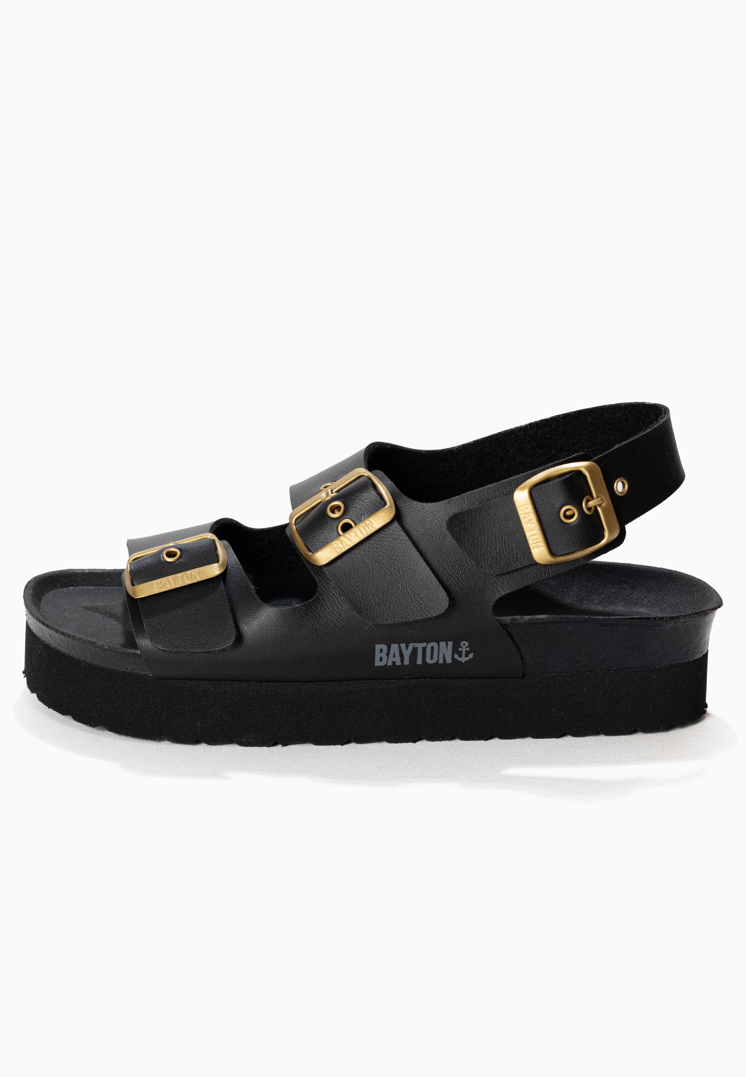 Achille Plus Black Platform Sandals