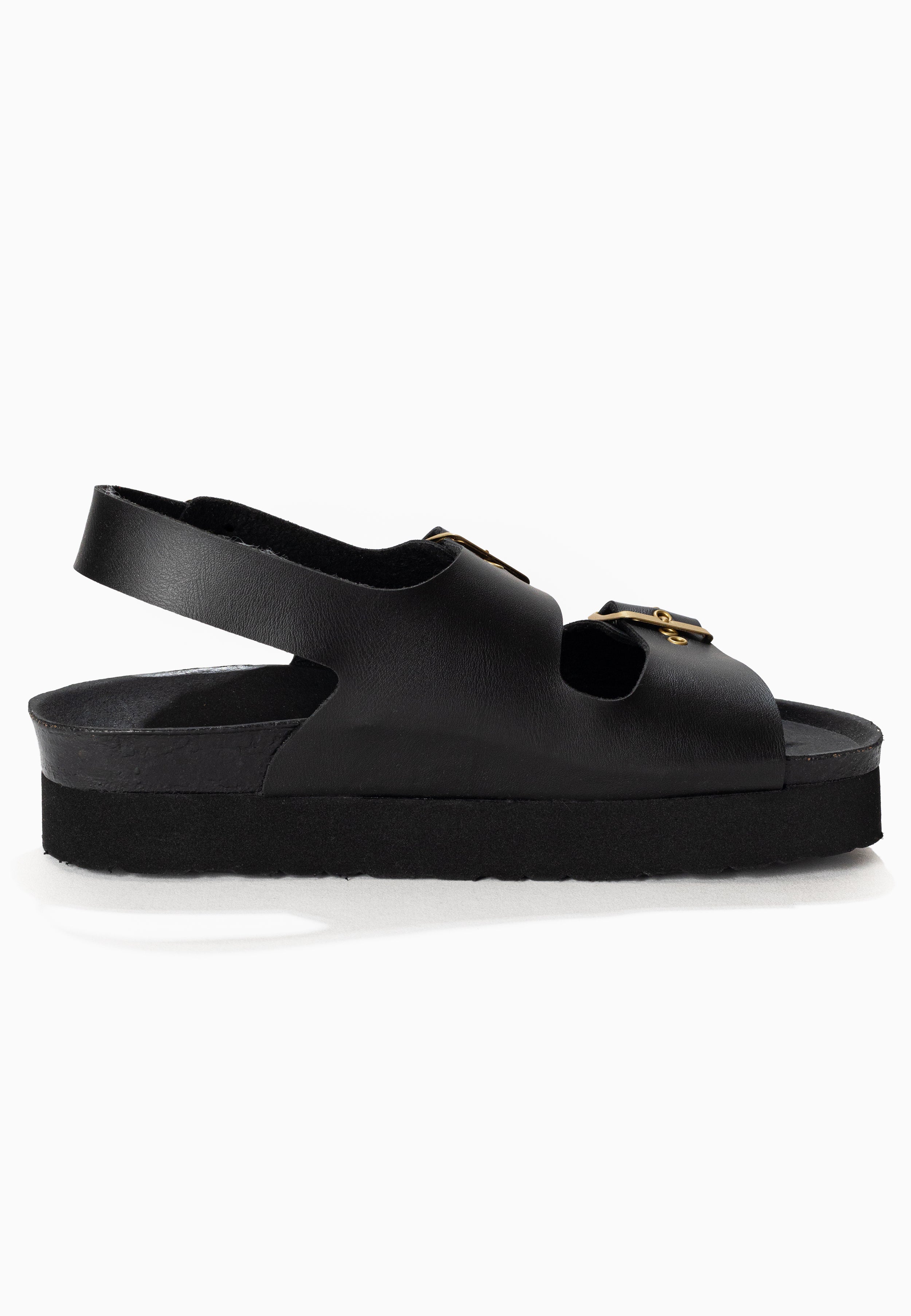 Achille Plus Black Platform Sandals