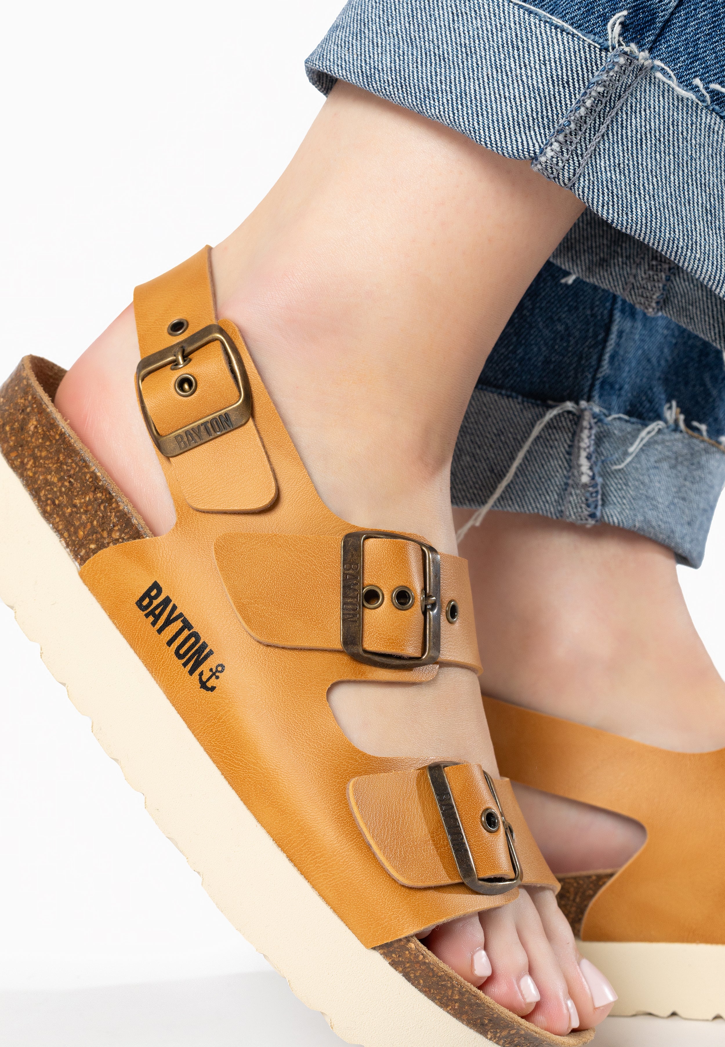 Achille Plus Camel Platform Sandals