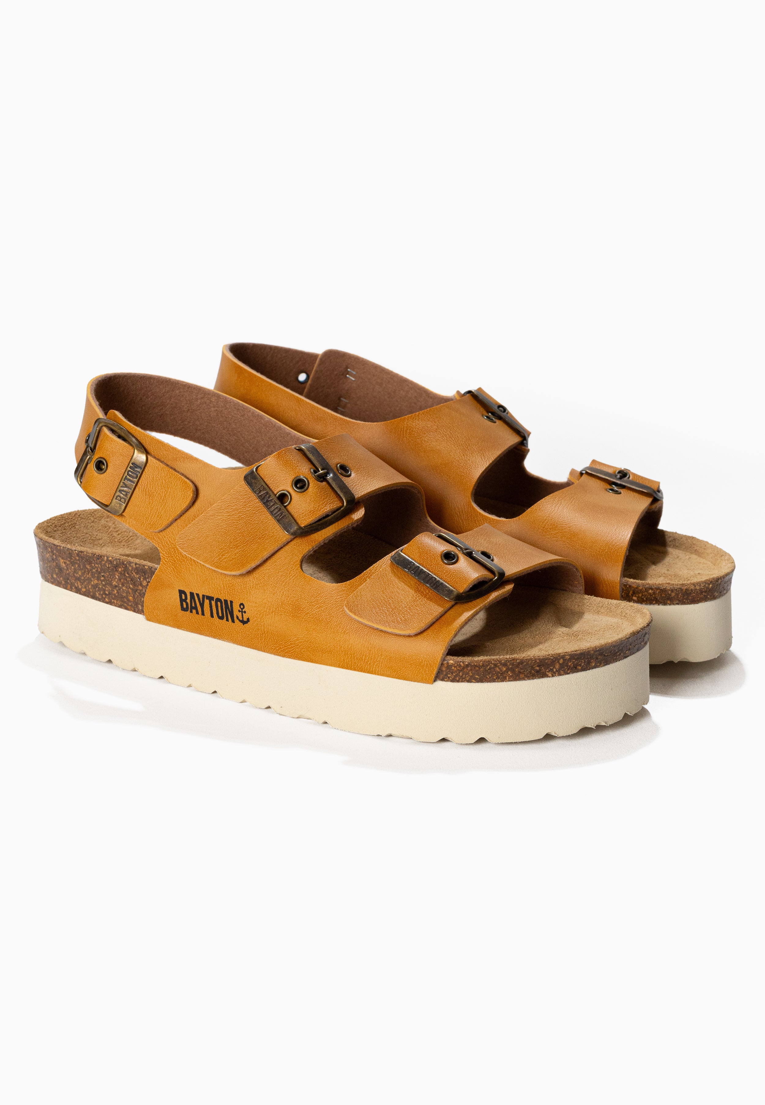 Achille Plus Camel Platform Sandals