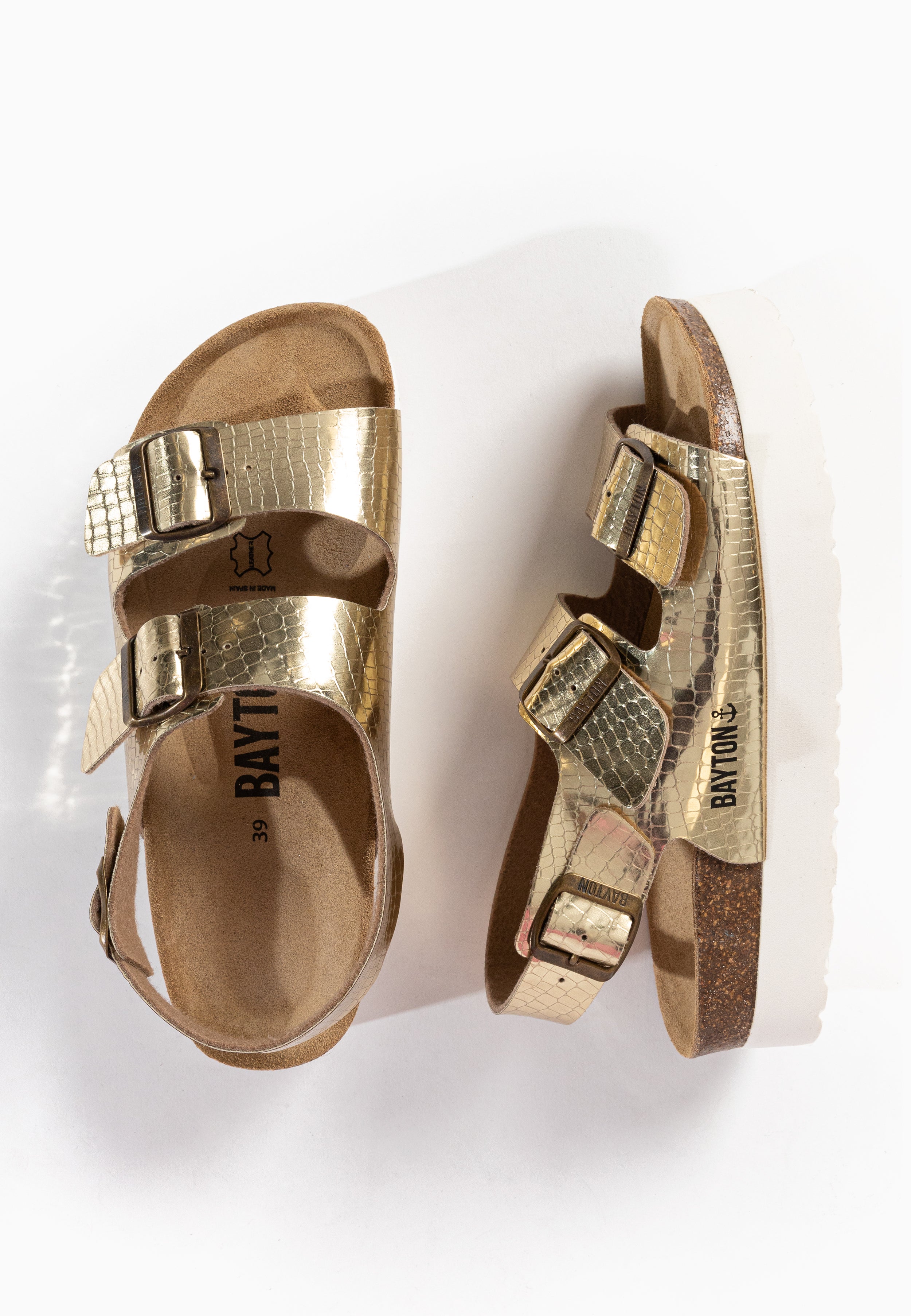 Achille Plus Gold Platform Sandals