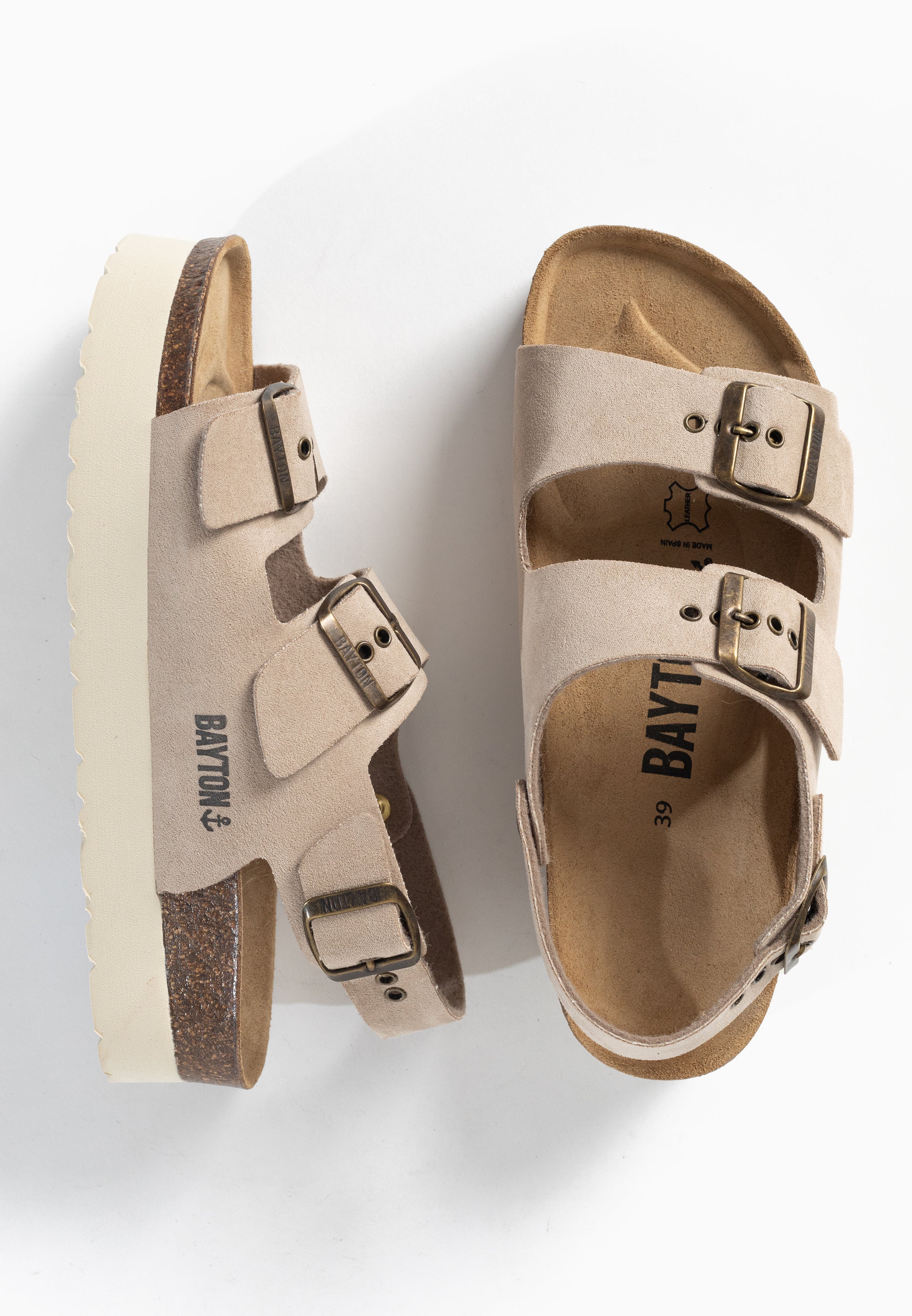 Achille Plus Beige Platform Sandals