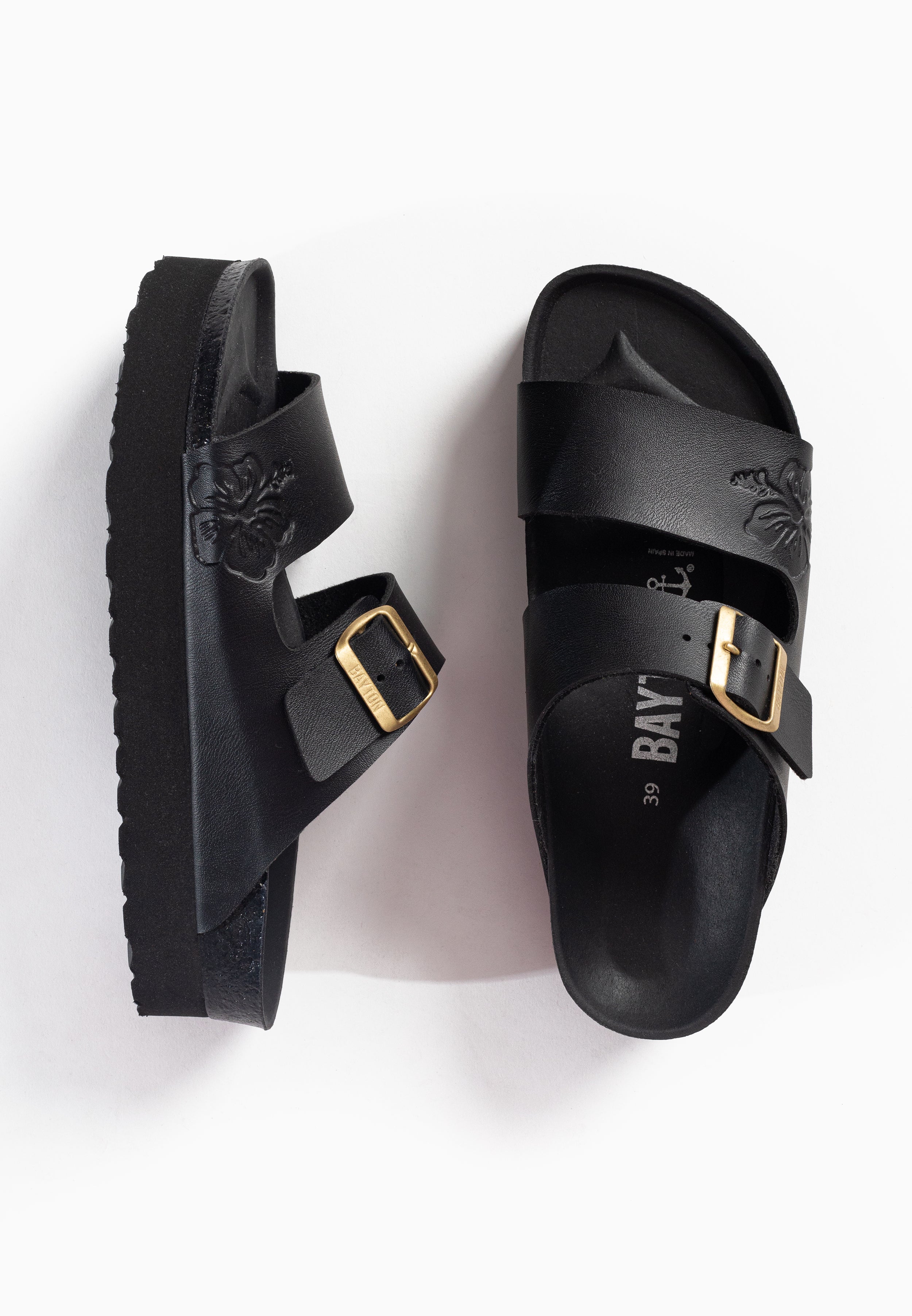 Jendo Black Platform Sandals