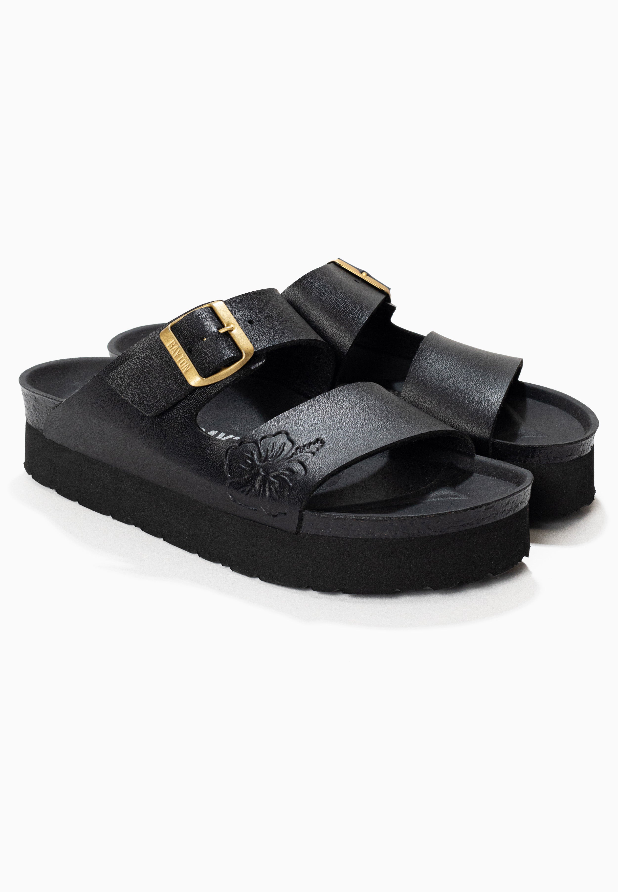 Jendo Black Platform Sandals