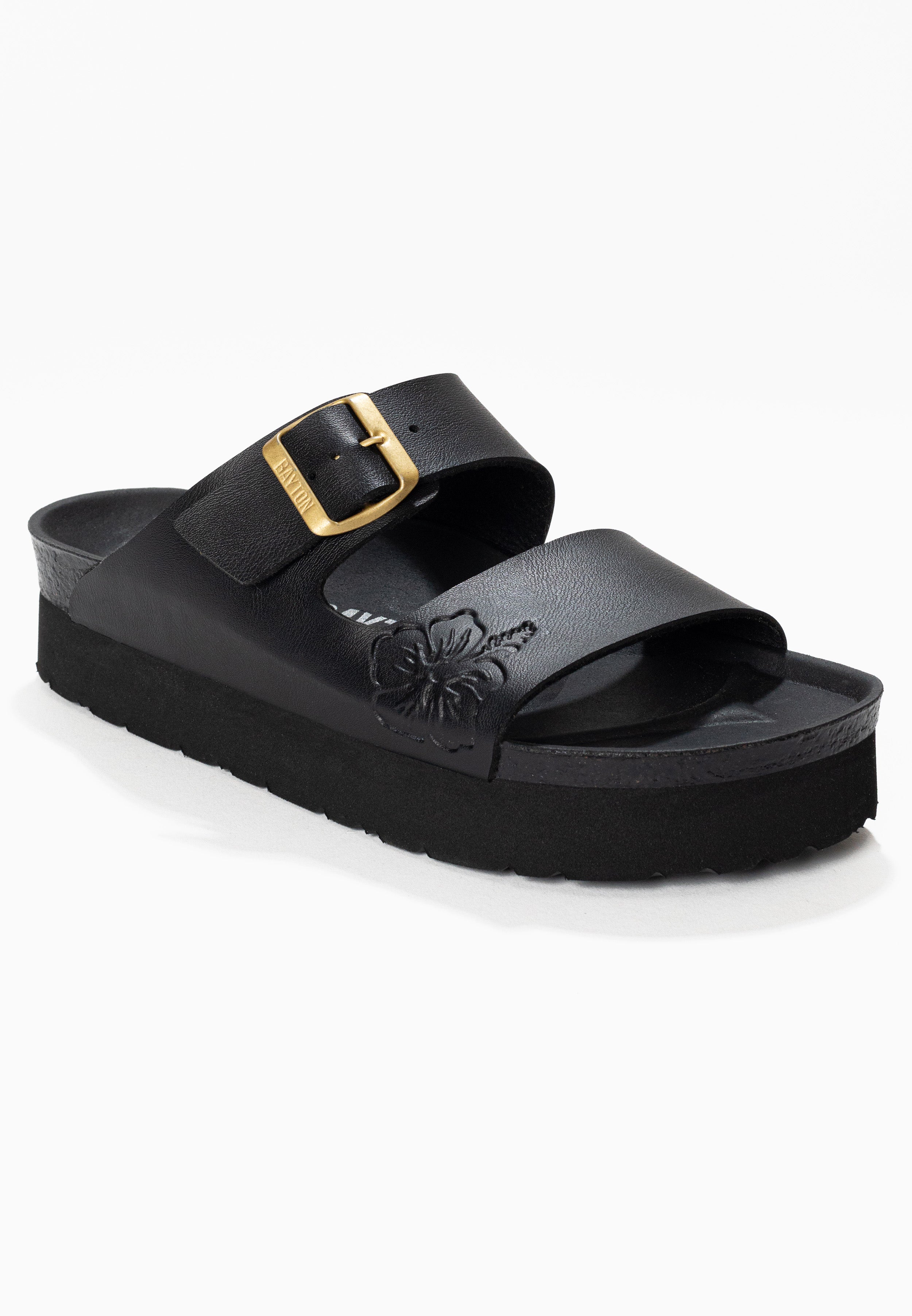 Jendo Black Platform Sandals