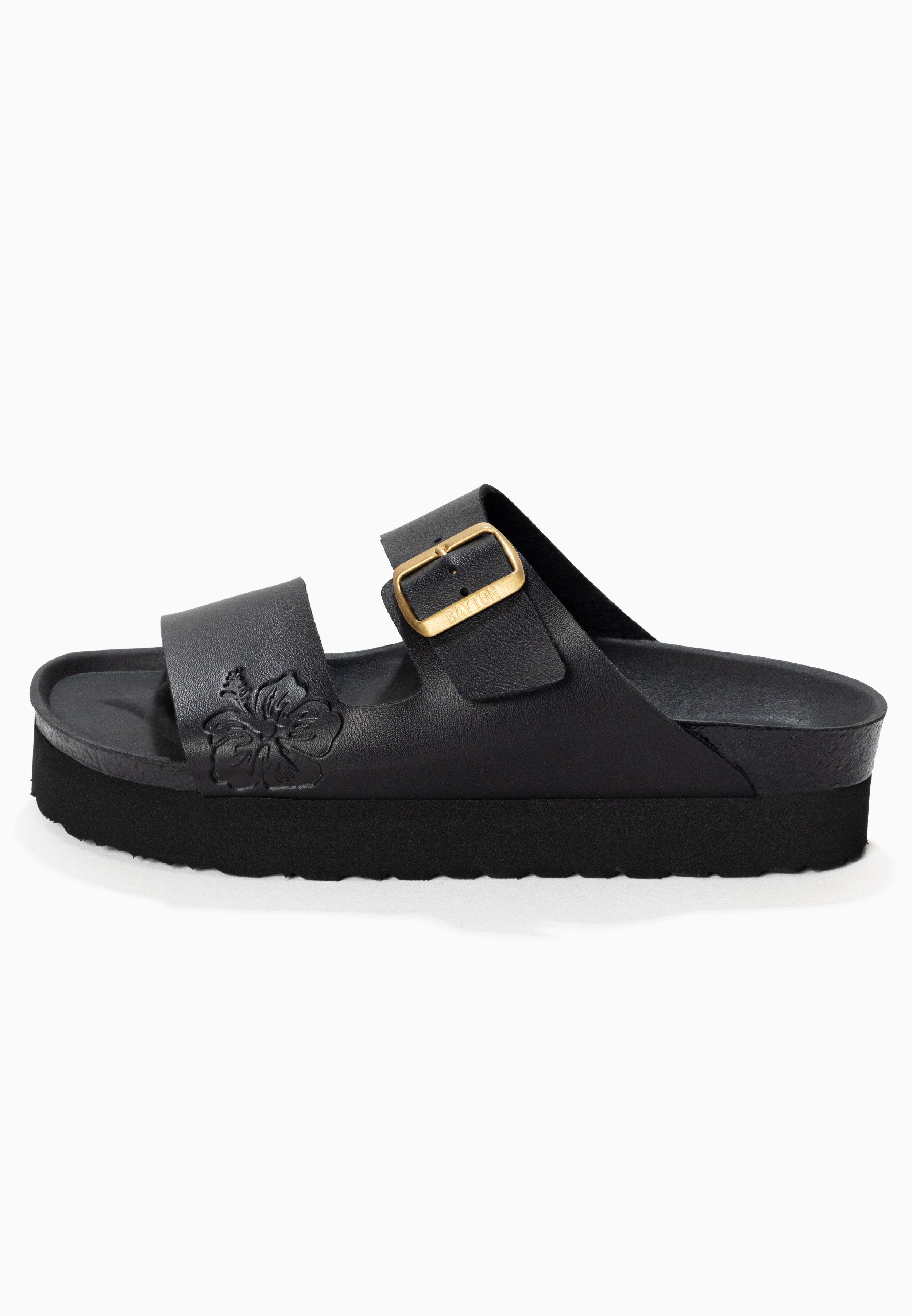 Jendo Black Platform Sandals