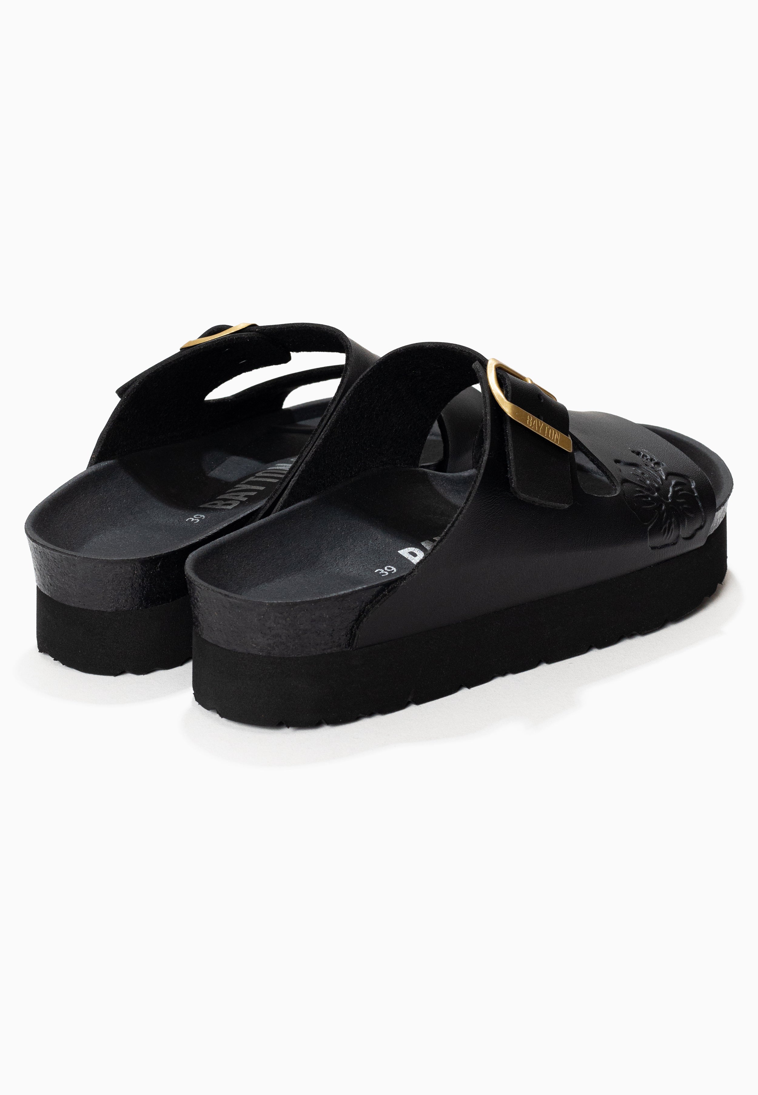 Jendo Black Platform Sandals