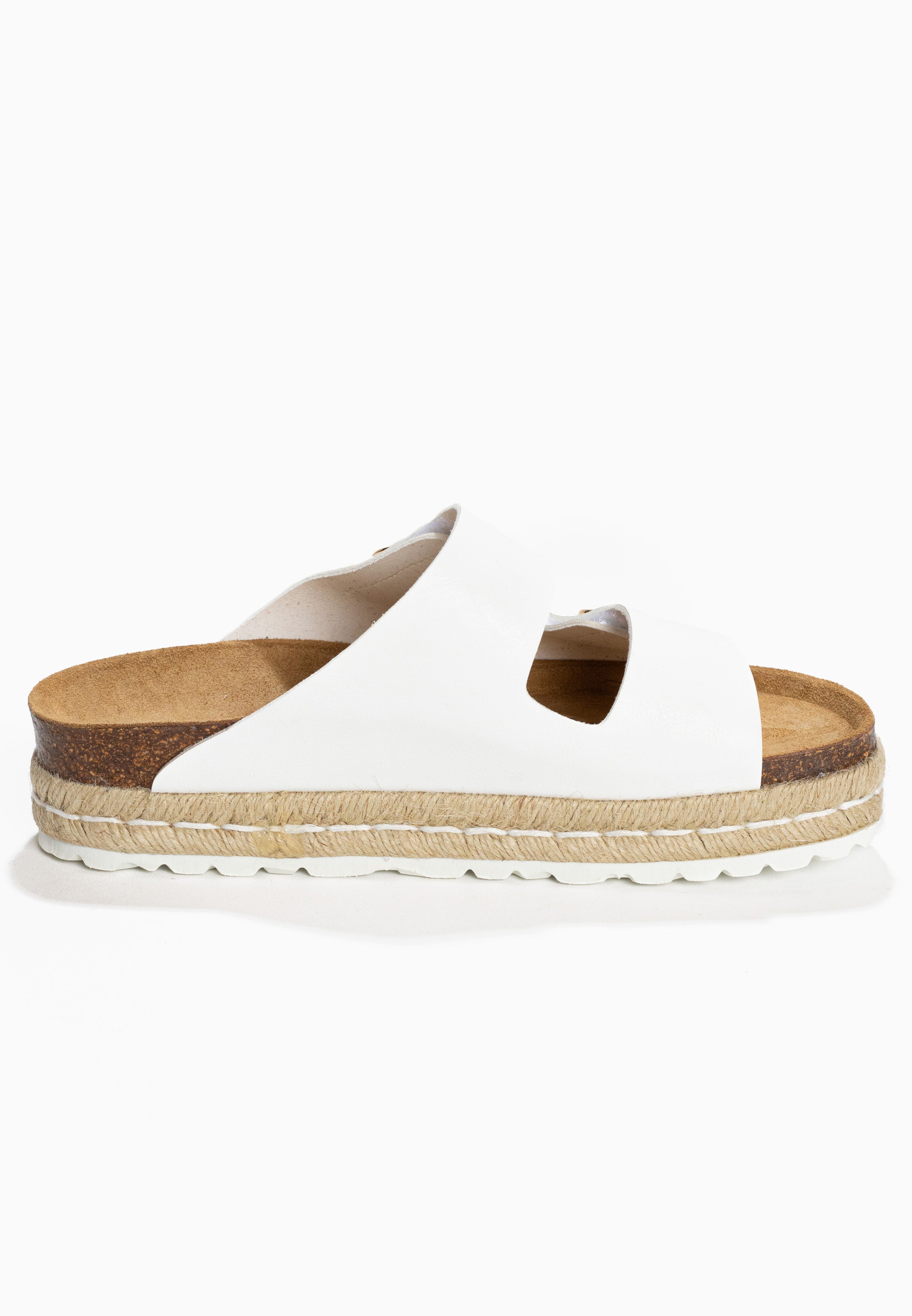 Alizee White Platform Sandals