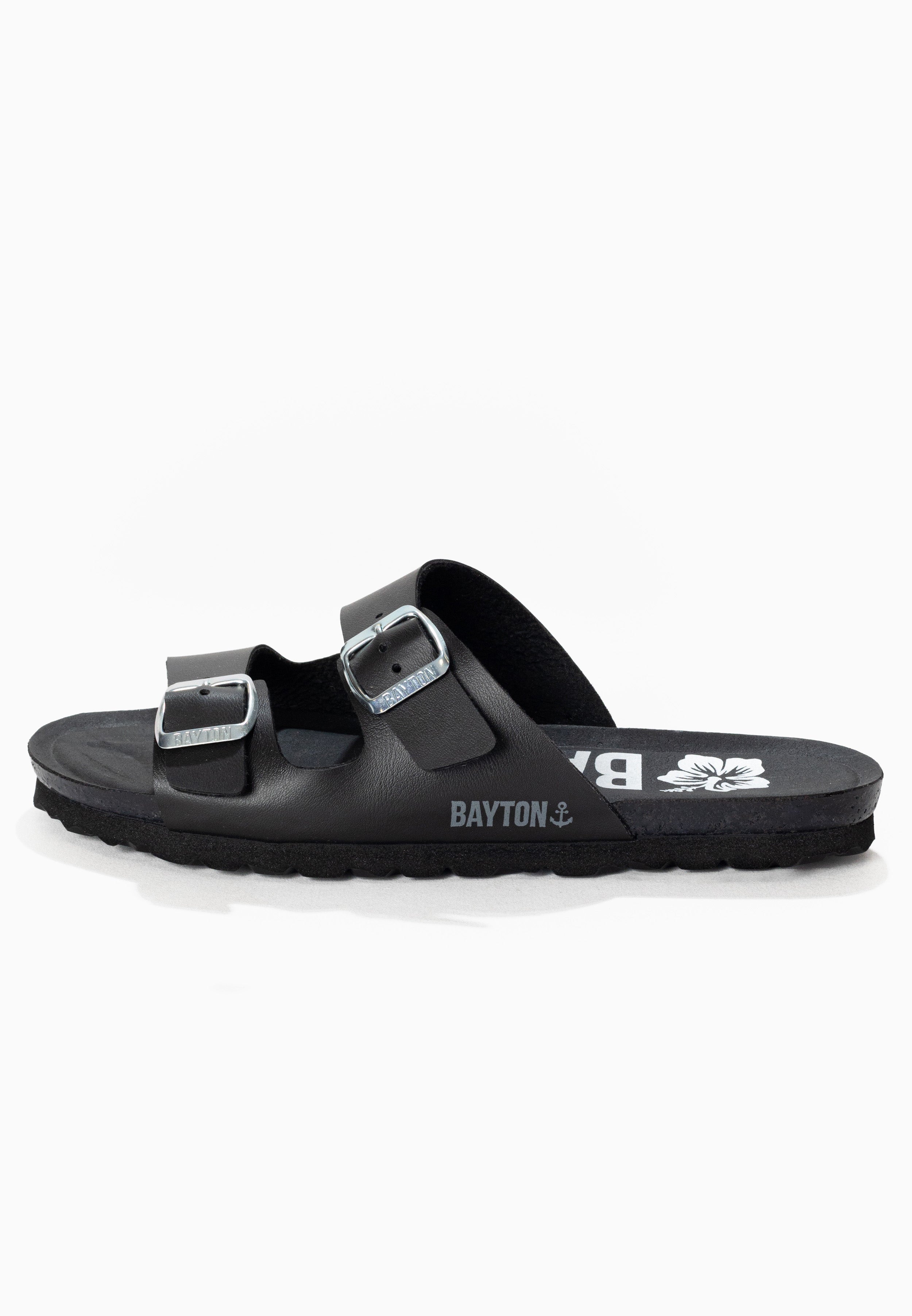 Black Astrakan 2 Strap Sandals