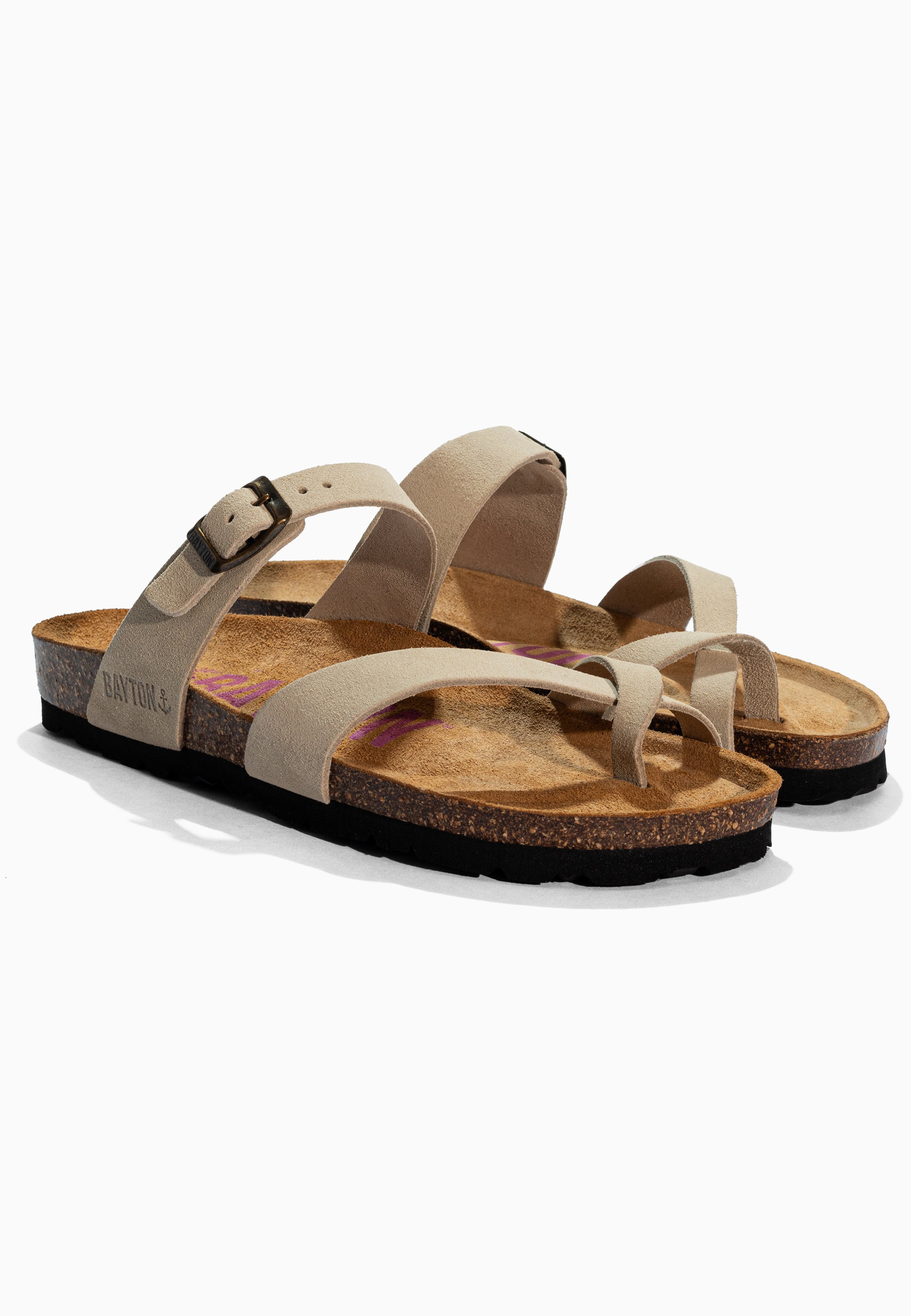 Diane Beige Suede Leather Sandals