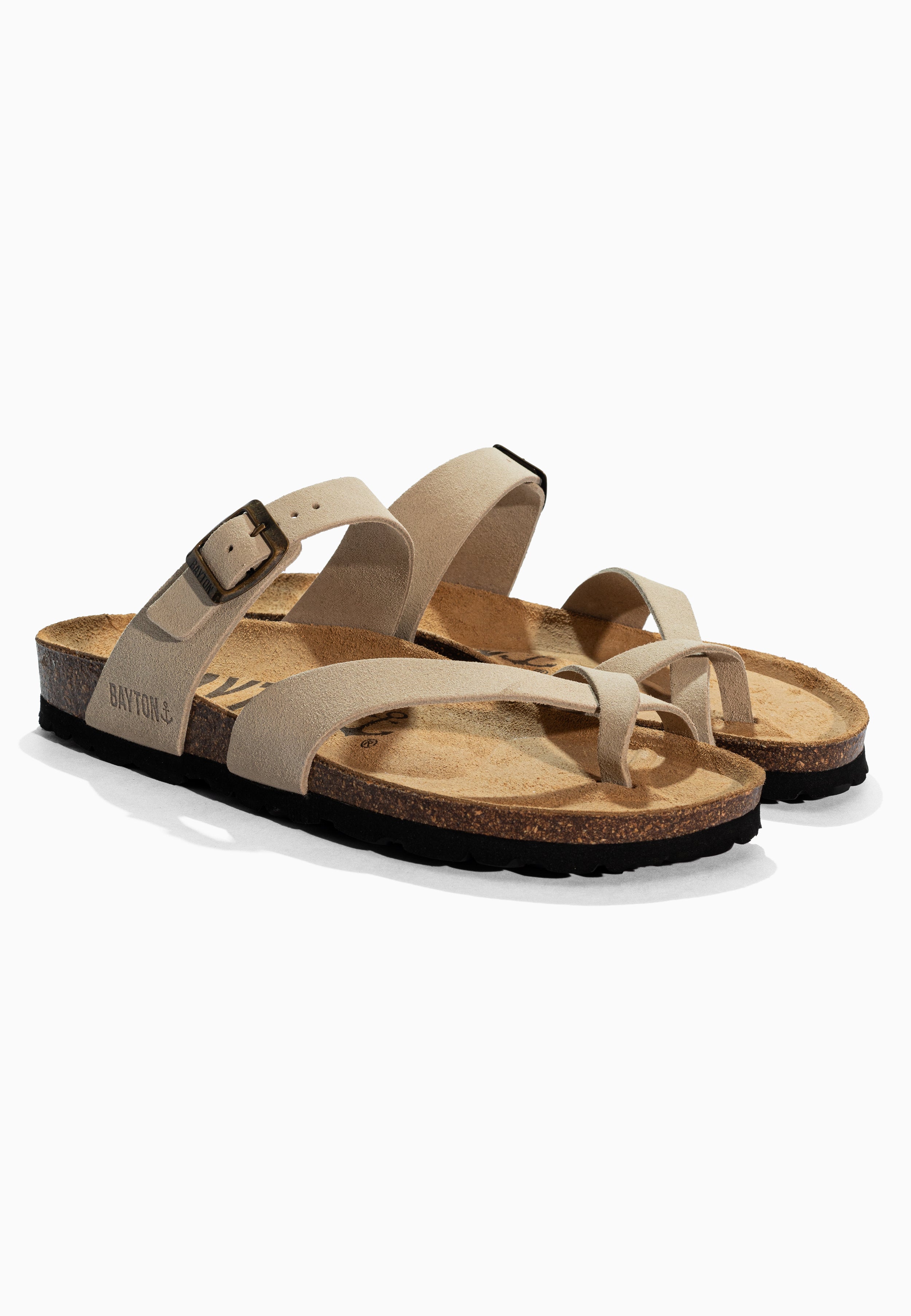 Diane Beige Suede Leather Sandals