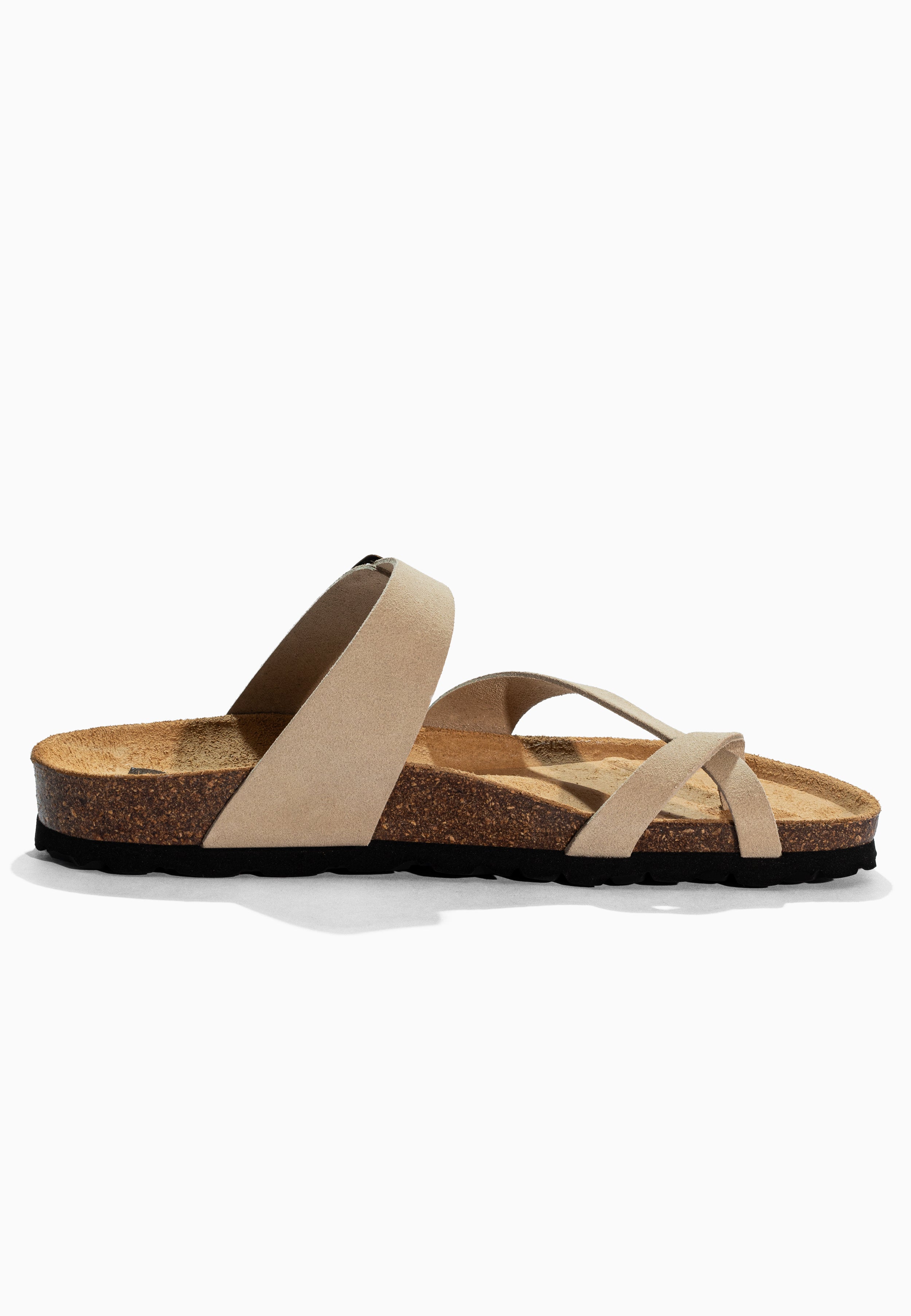 Diane Beige Suede Leather Sandals