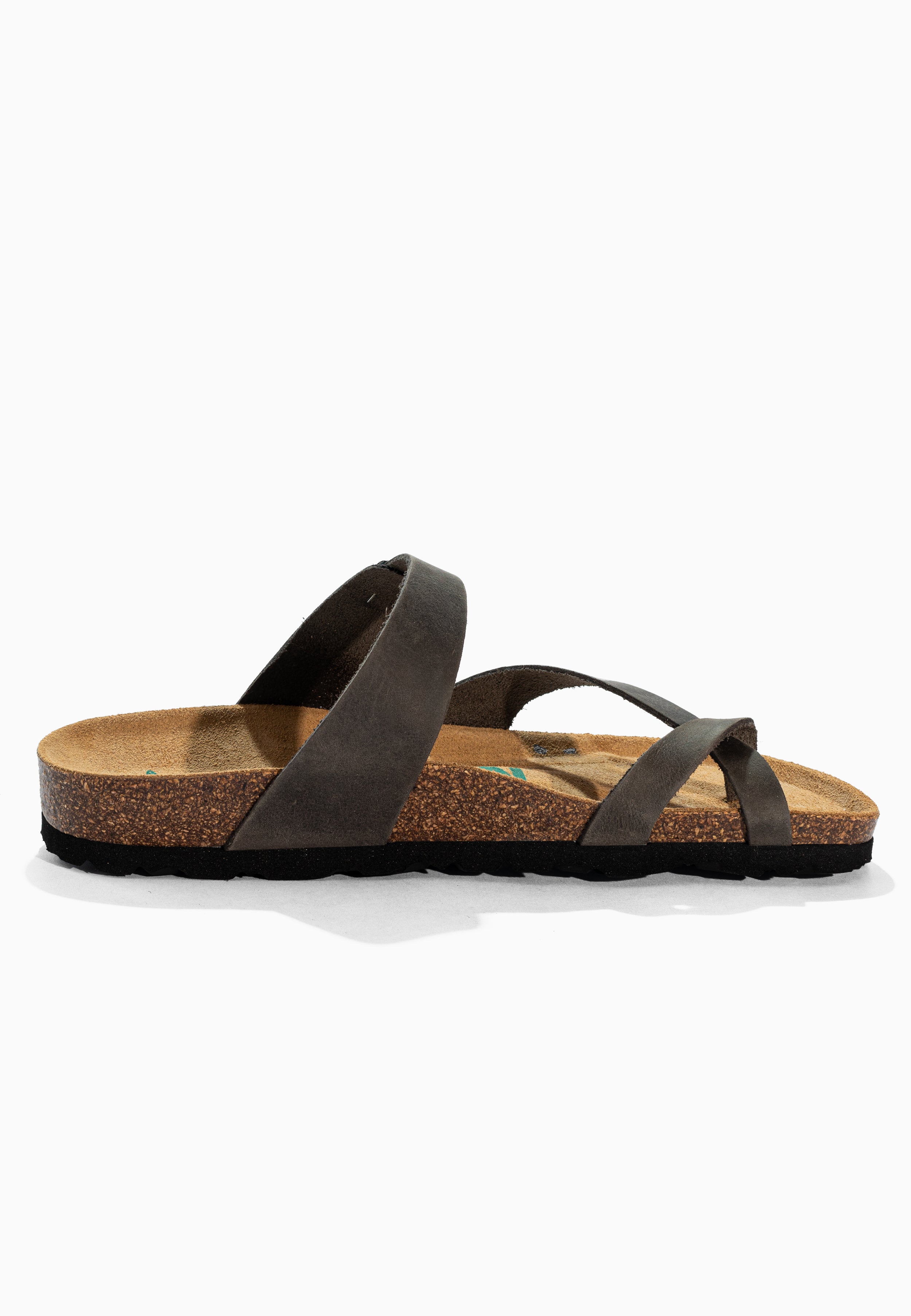 Diane Anthracite Leather Sandals