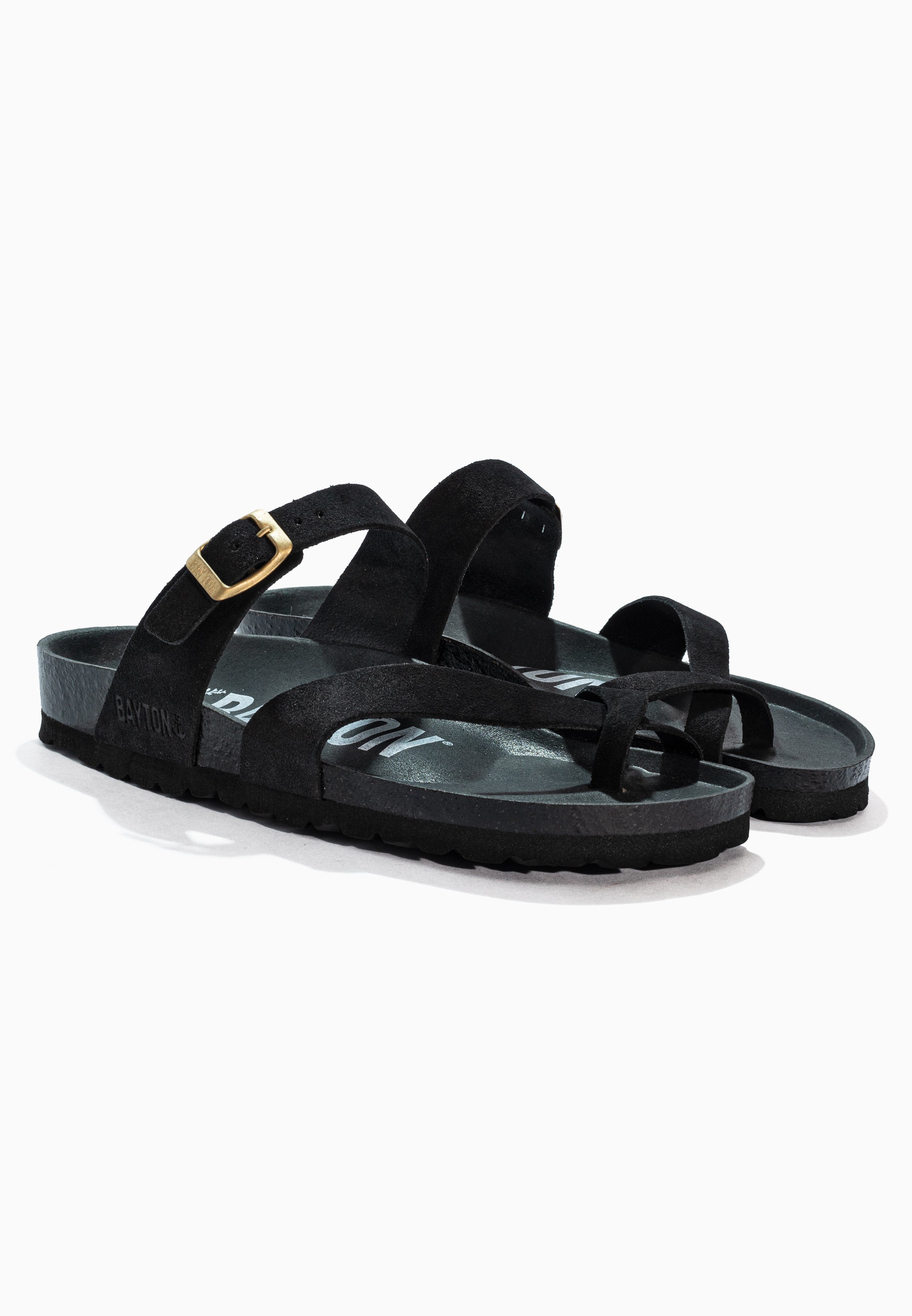 Diane Black Suede Leather Sandals