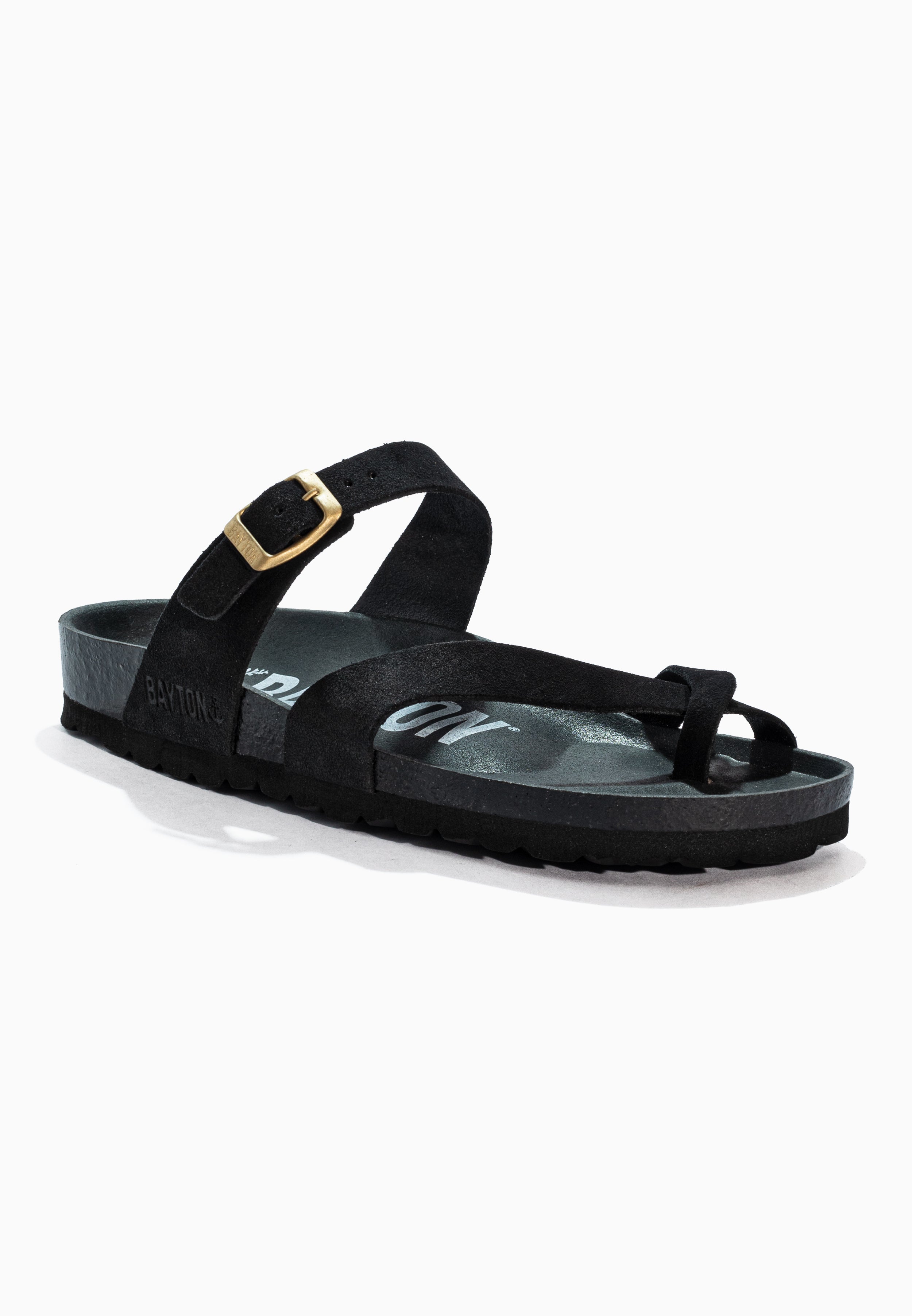 Diane Black Suede Leather Sandals