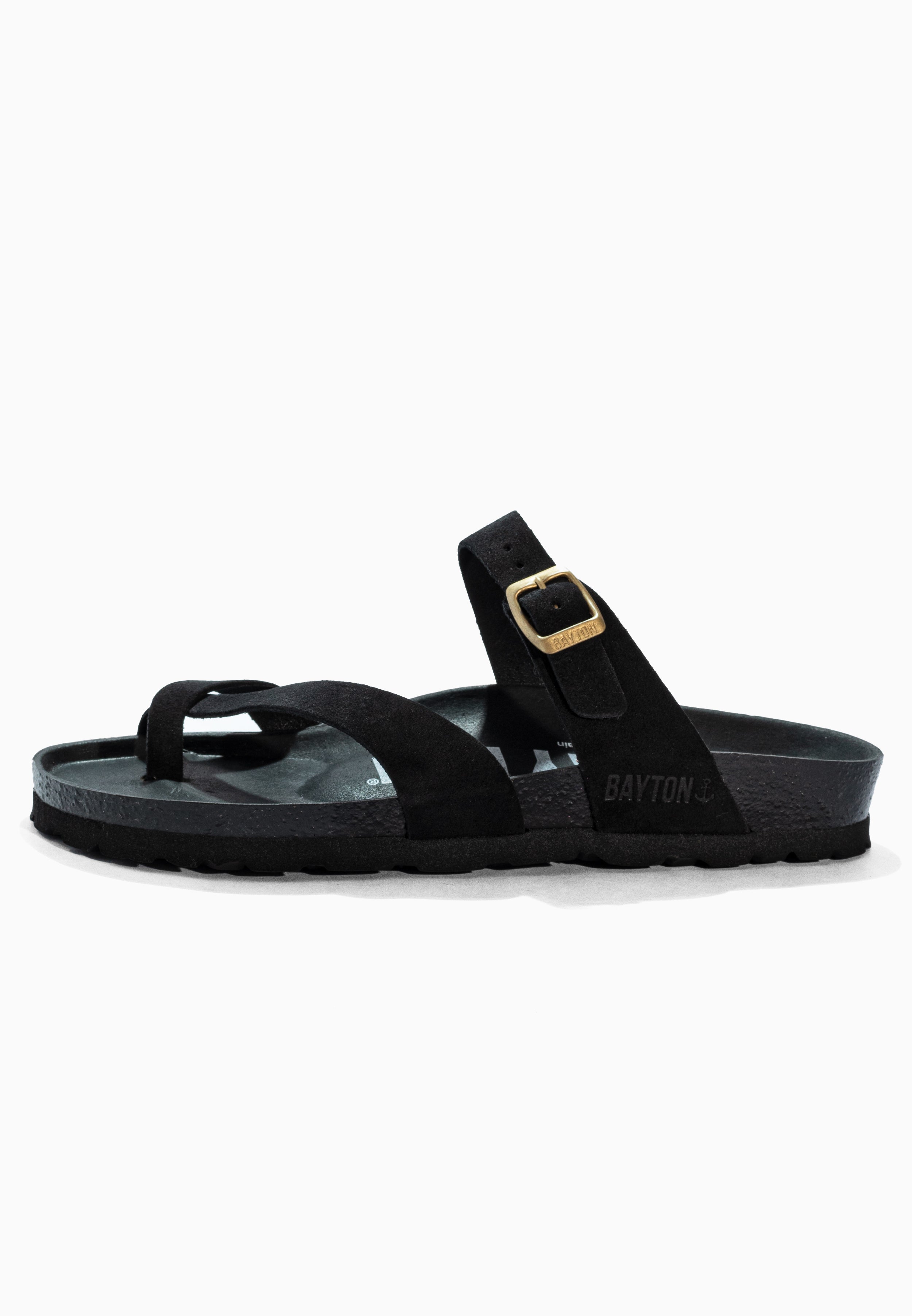 Diane Black Suede Leather Sandals