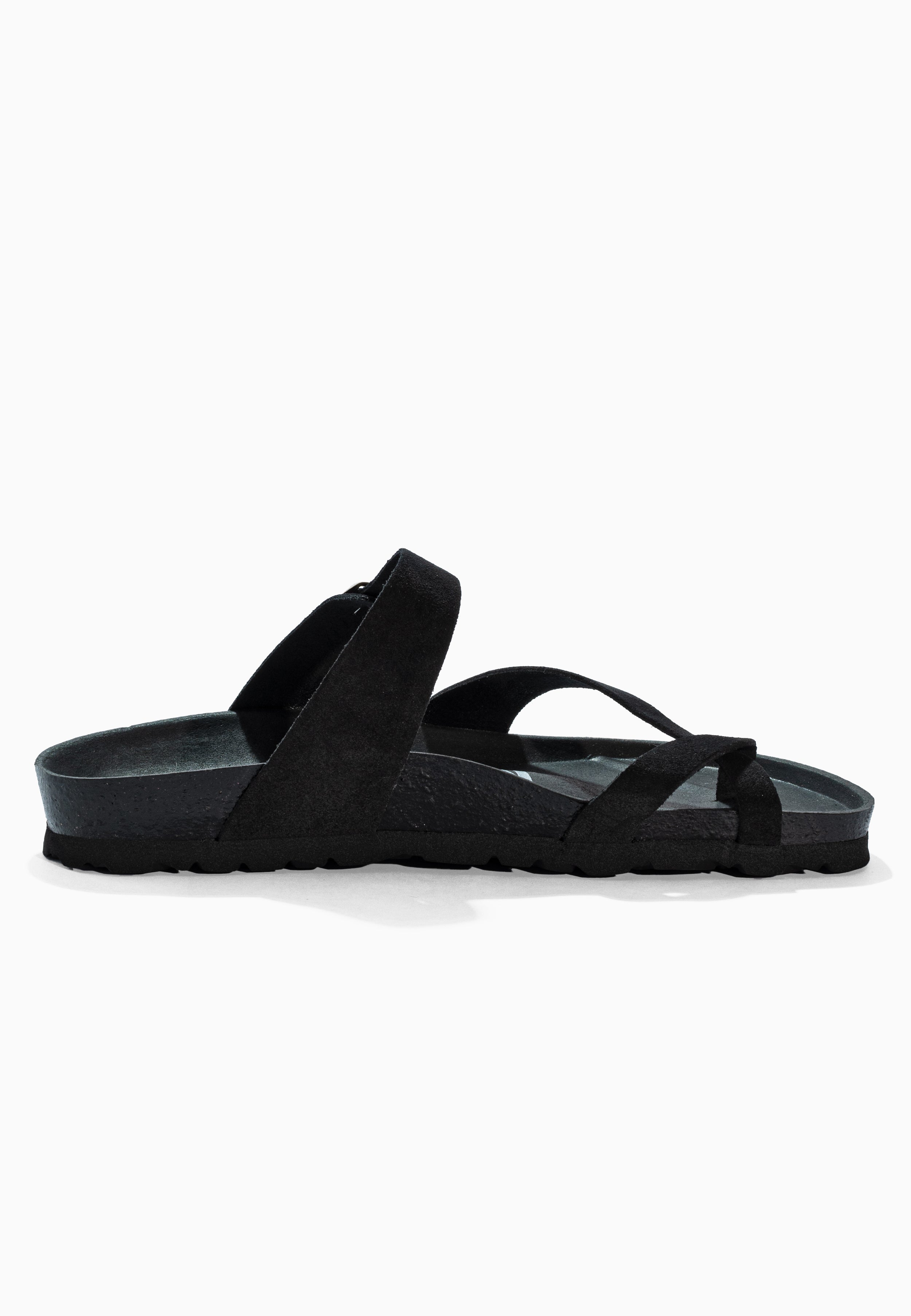 Diane Black Suede Leather Sandals