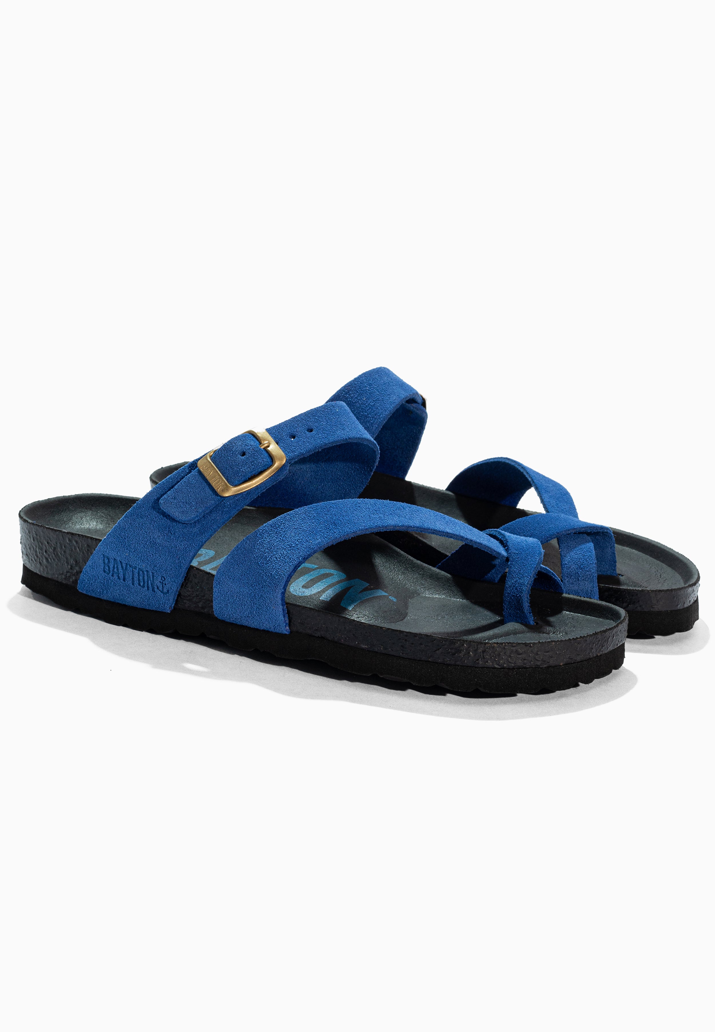 Diane Blue Suede Leather Sandals