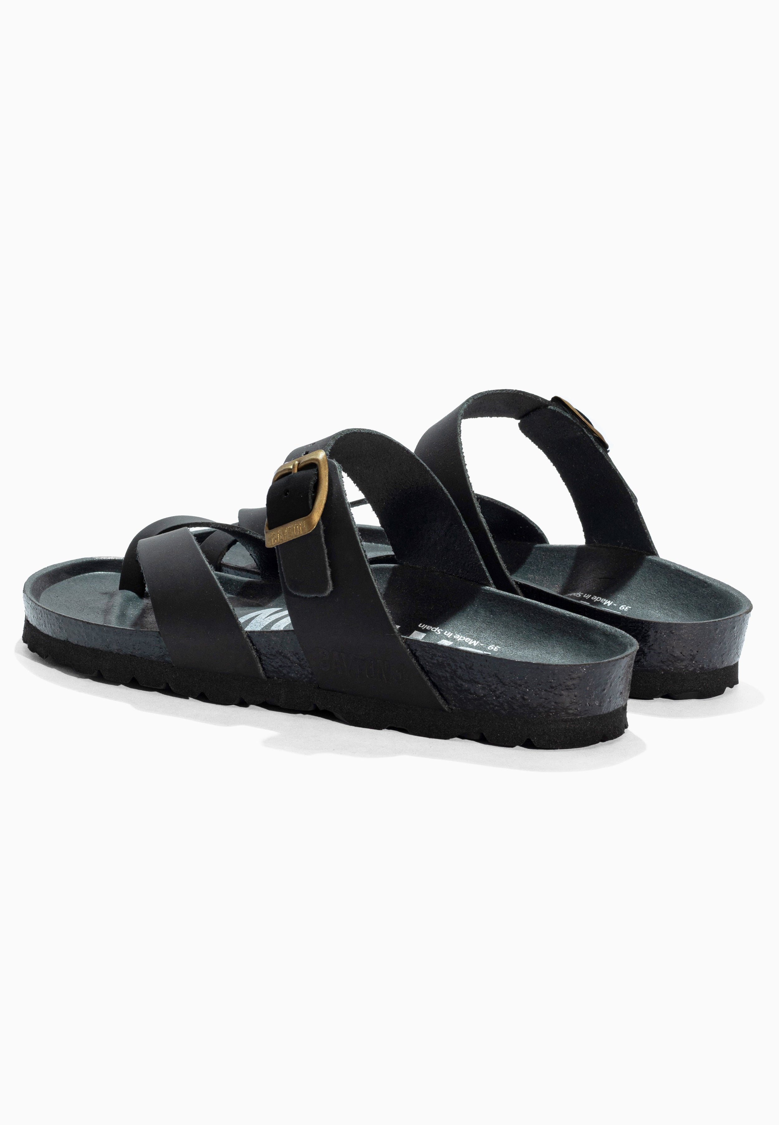 Diane Black Leather Sandals