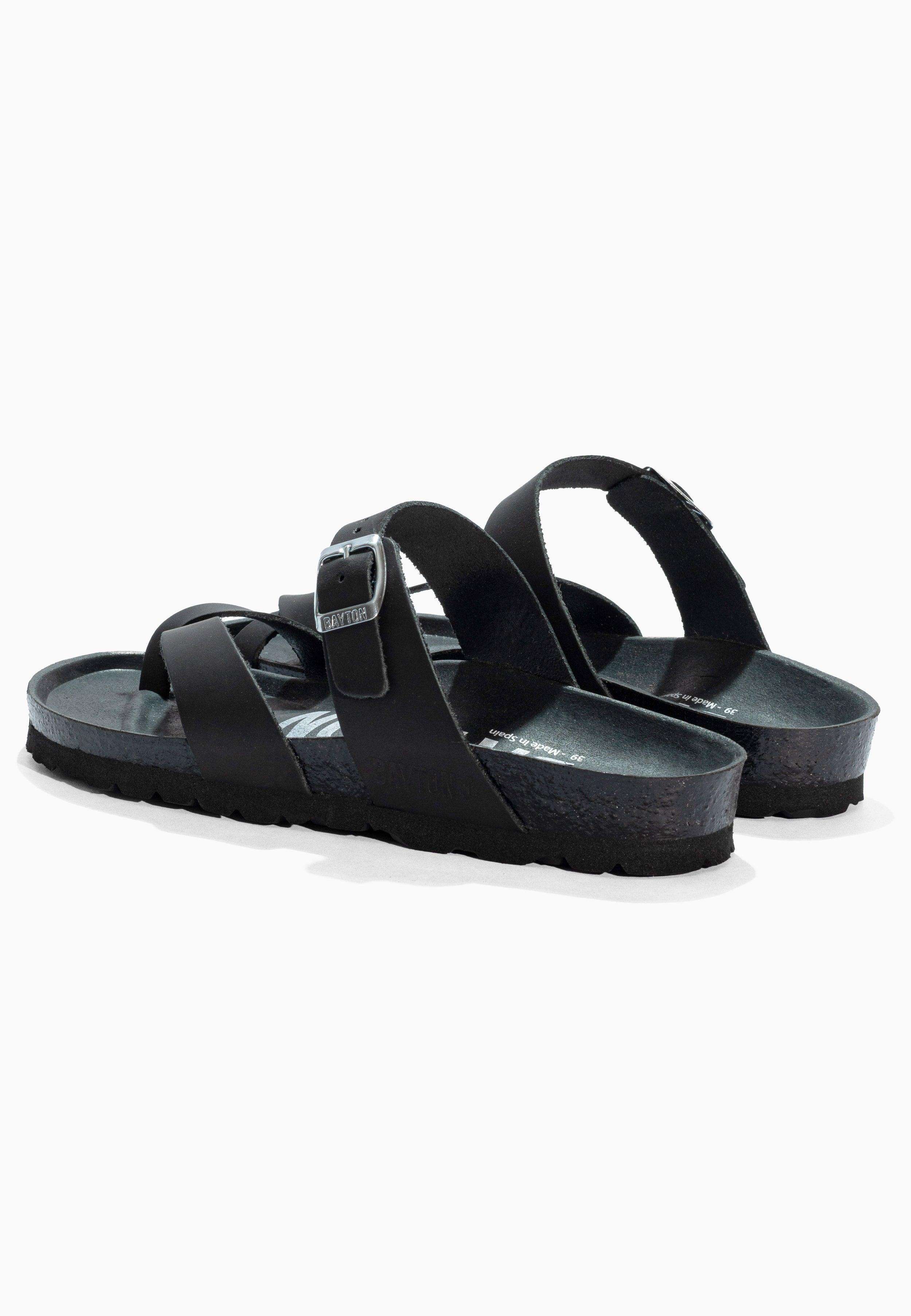 Sandales Diane Noir en Cuir