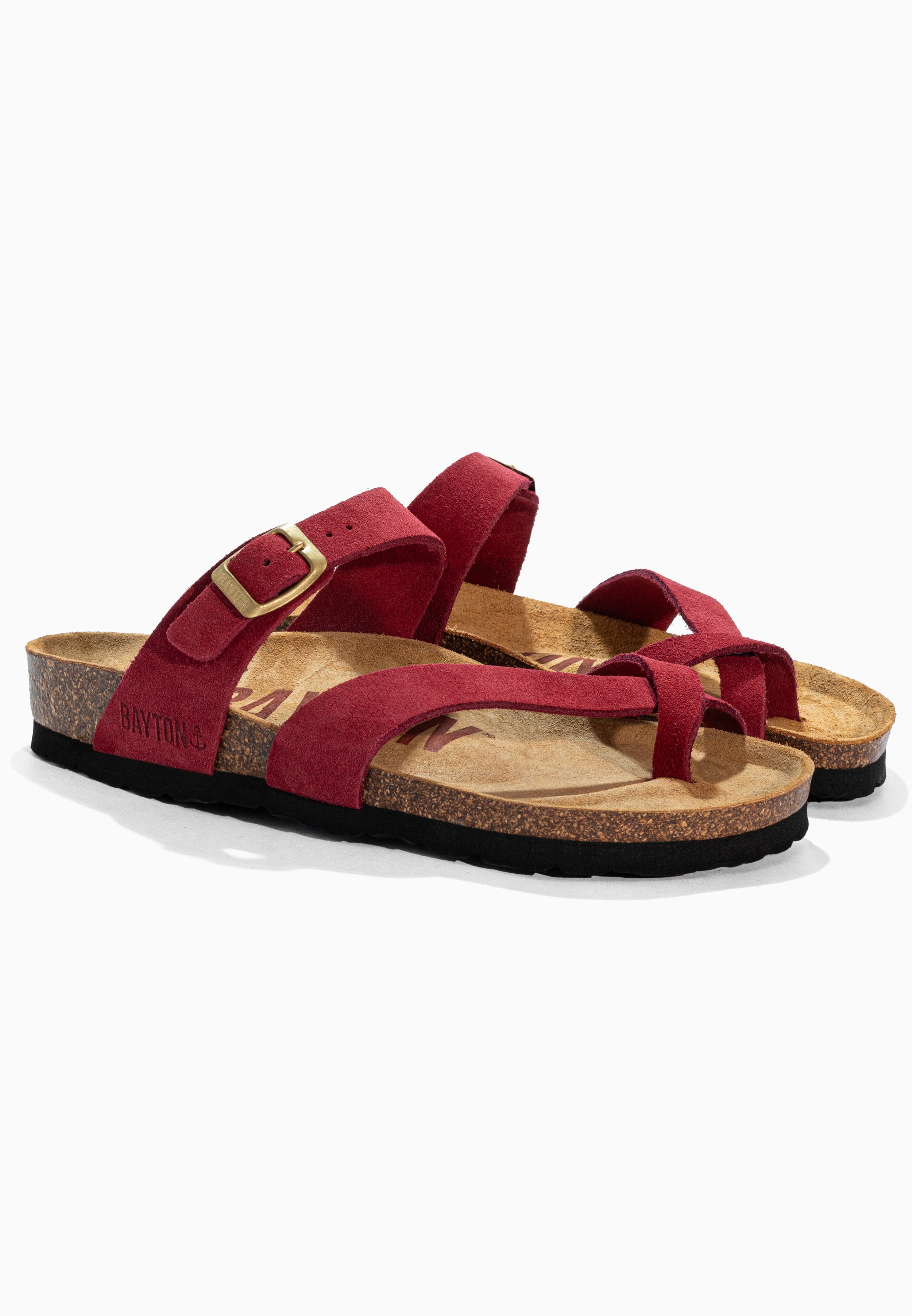 Sandales Diane Bordeaux en Cuir Suédé