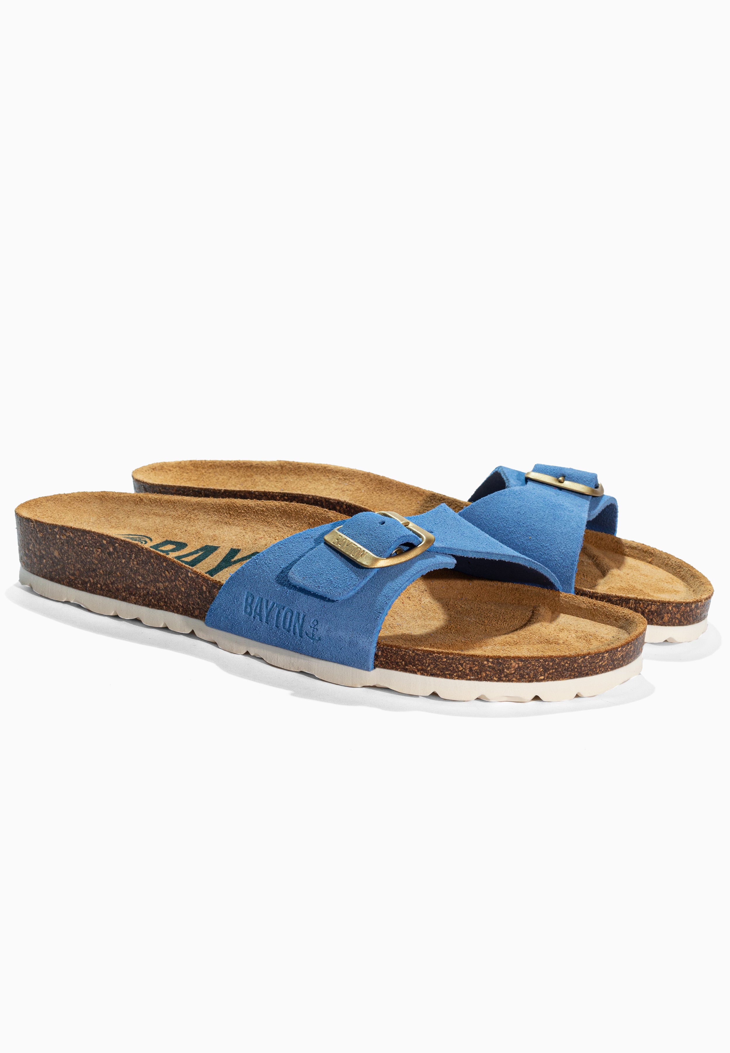 Zephyr Blue Suede Leather Sandals