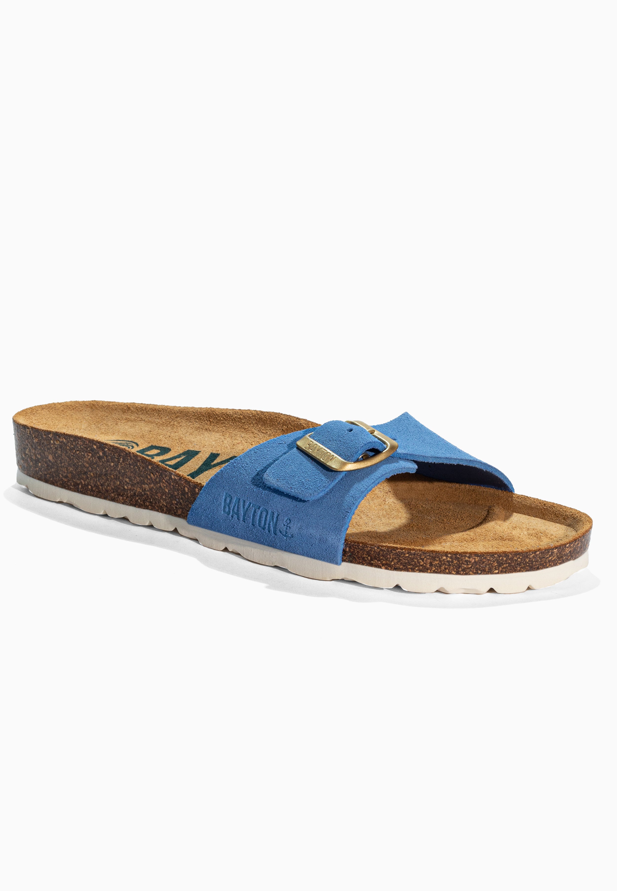 Zephyr Blue Suede Leather Sandals