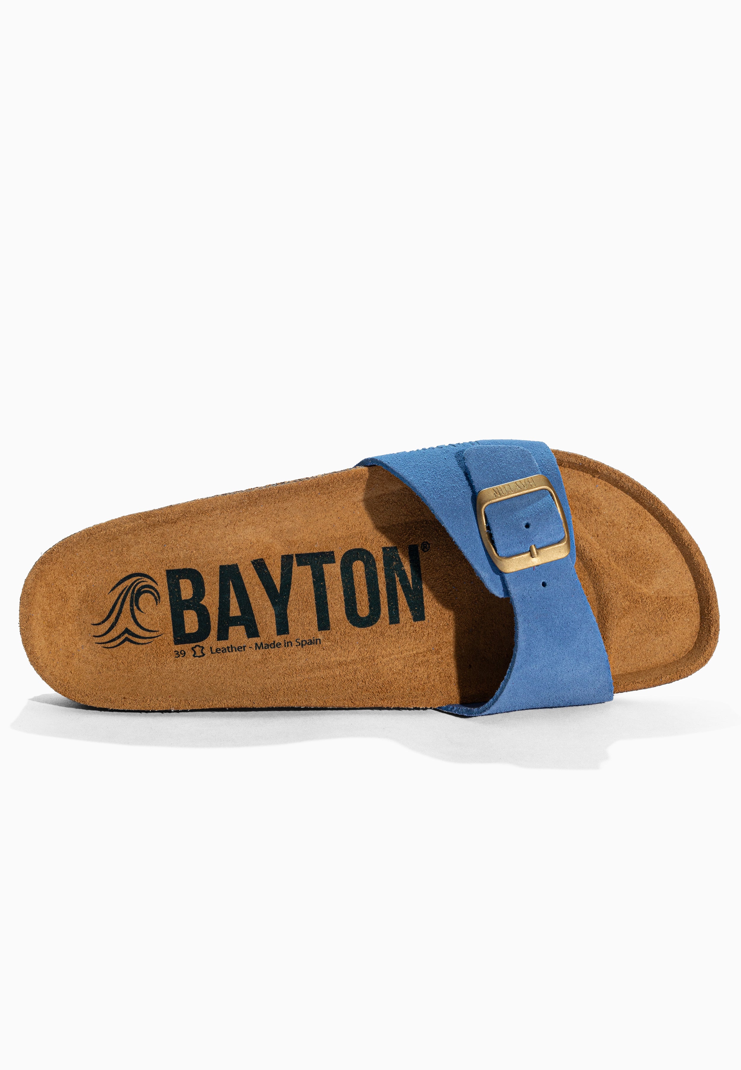 Zephyr Blue Suede Leather Sandals